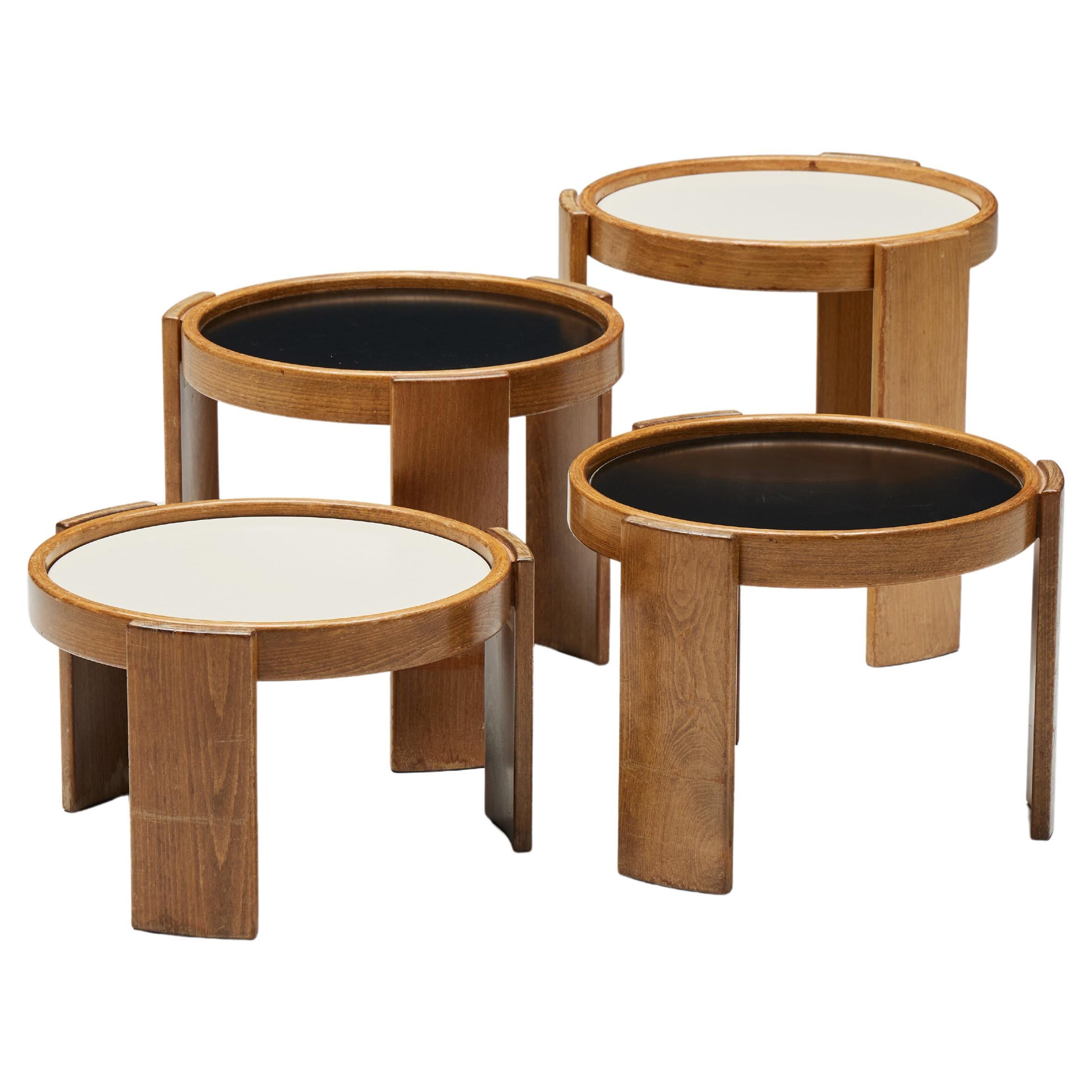 Nesting Tables by Gianfranco Frattini for Cassina, Italy, 1966 For Sale
