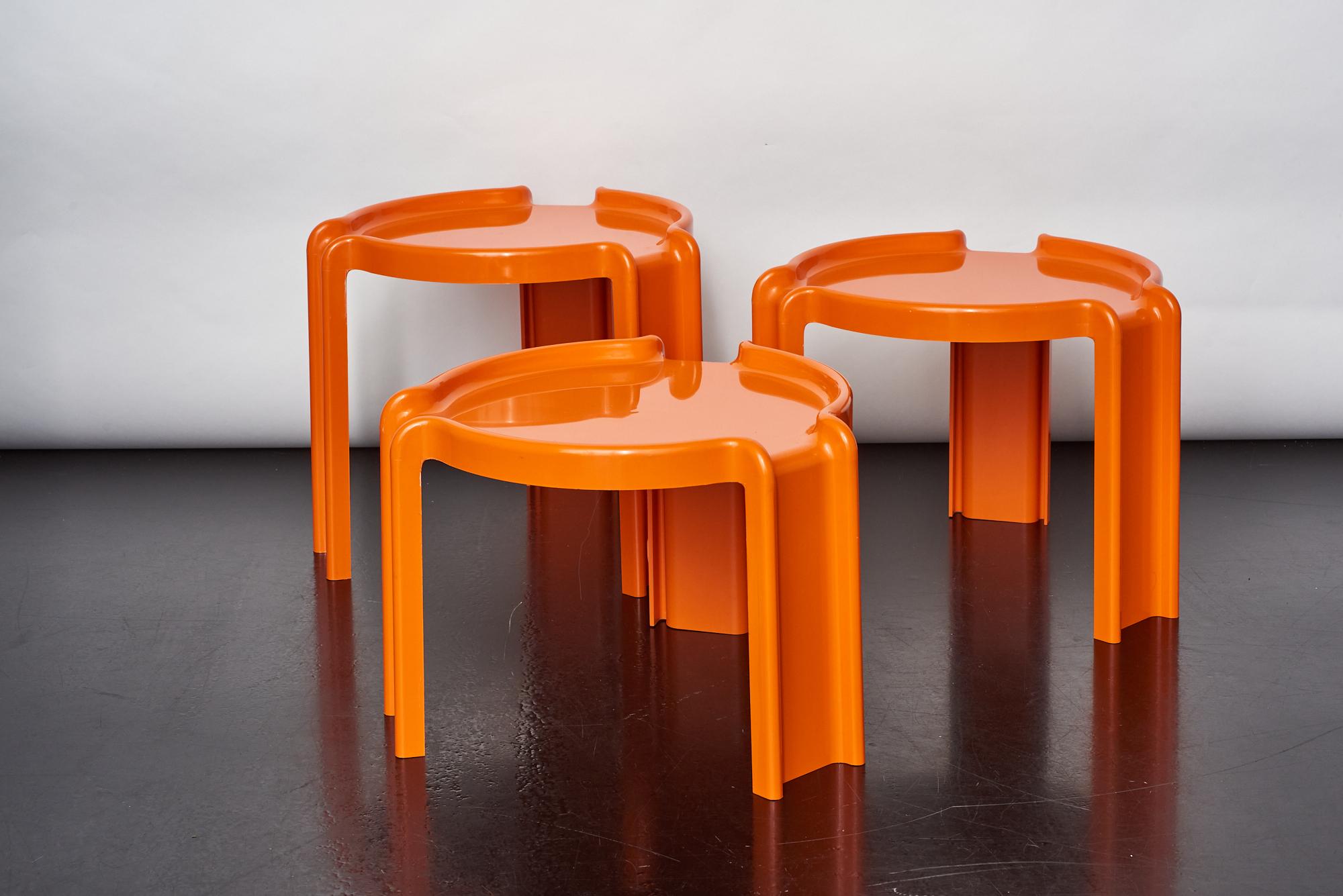 Space Age Nesting tables by Giotto Stoppino, Kartell 1970s