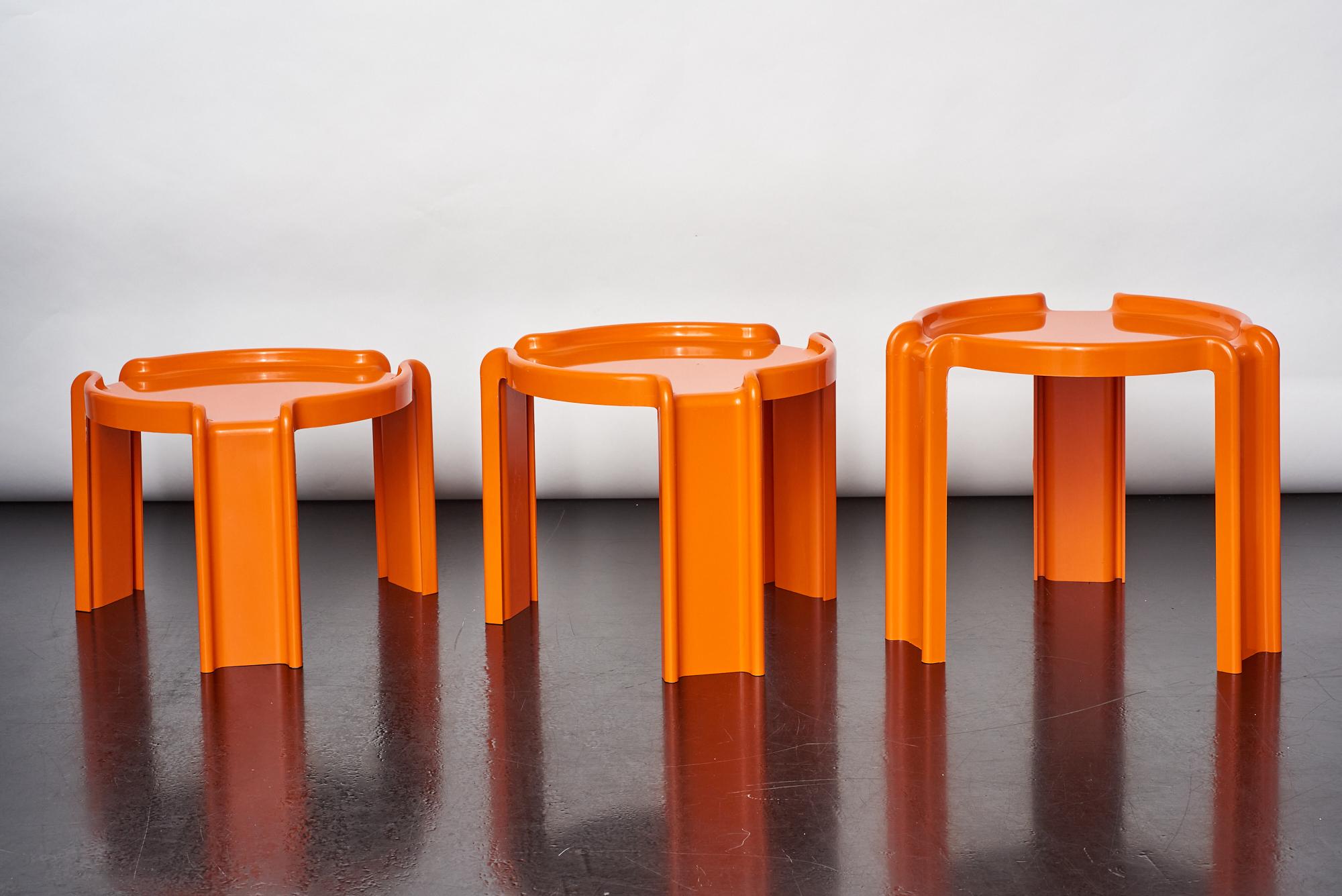 Italian Nesting tables by Giotto Stoppino, Kartell 1970s