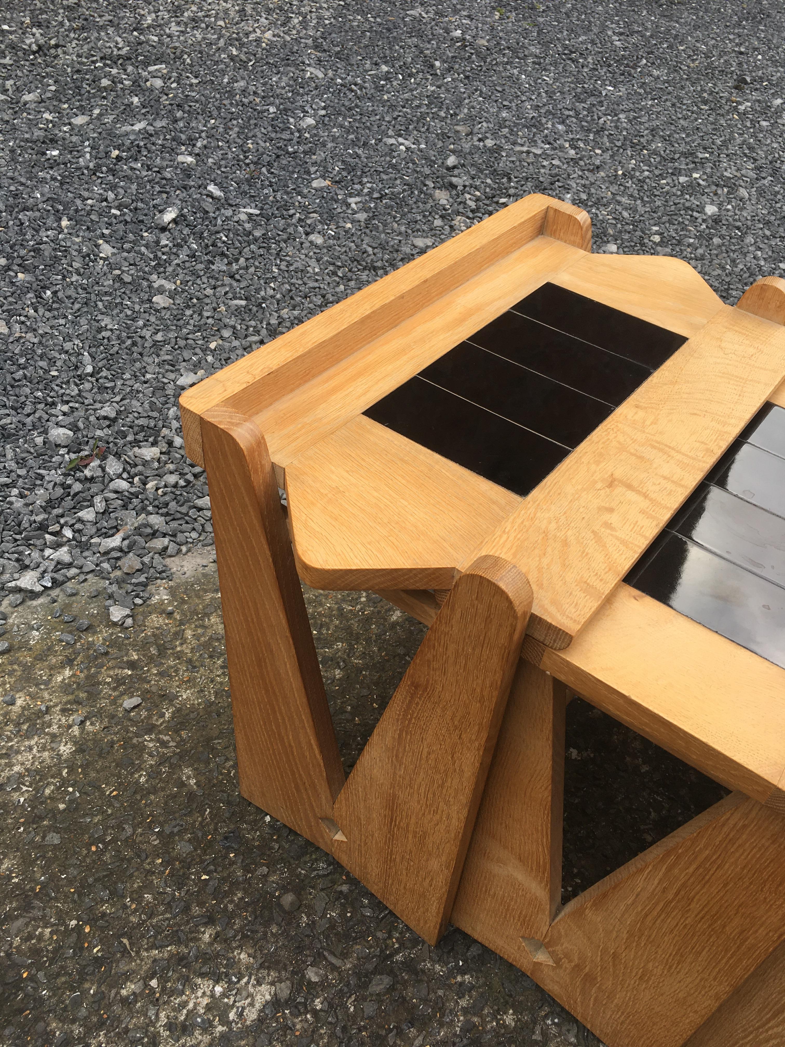 Modern Nesting Tables by Guillerme et Chambron, Edition Votre Maison circa 1970