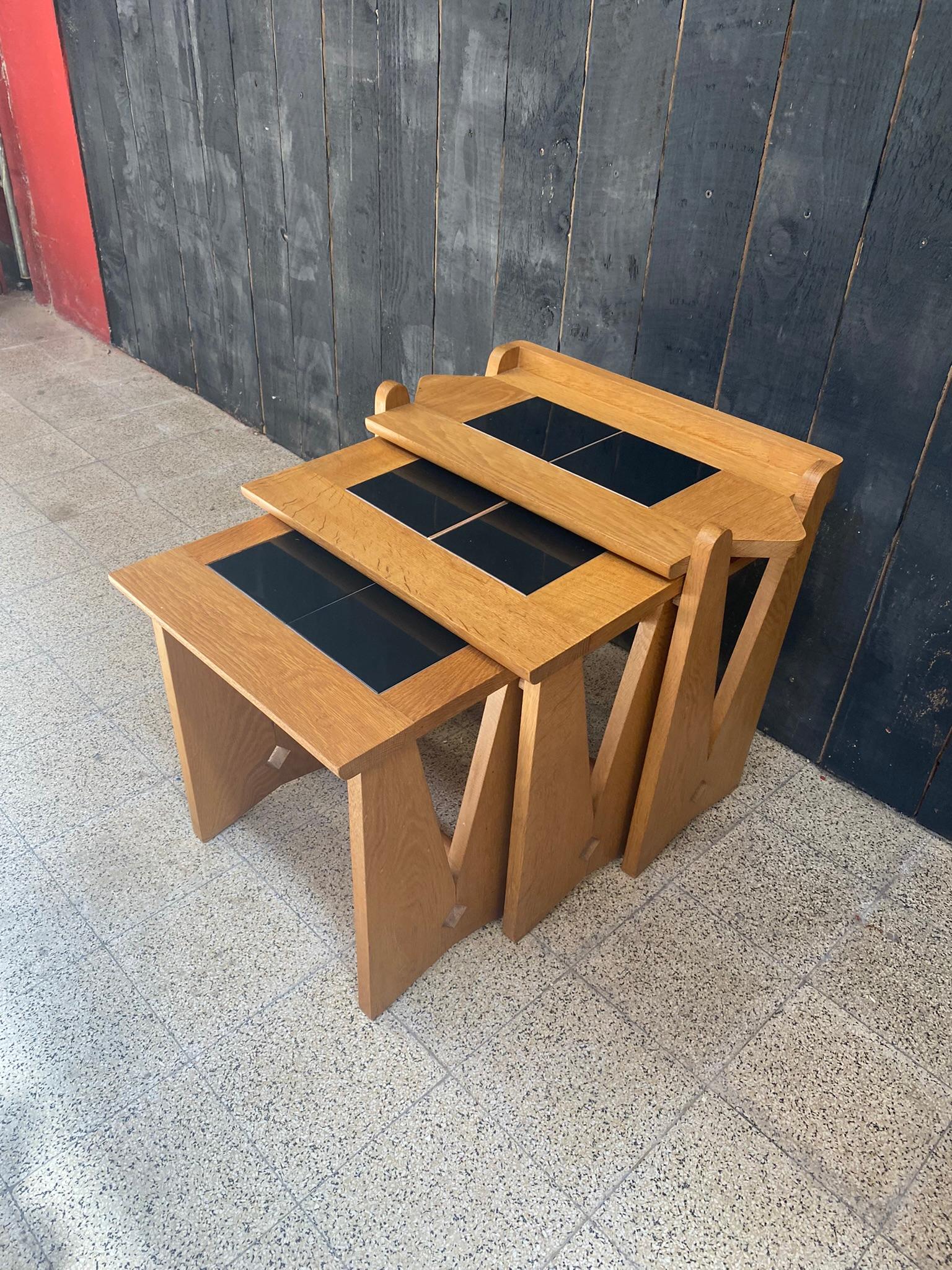 Moderne Tables gigognes de Guillerme et Chambron, Édition Votre Maison, vers 1970 en vente