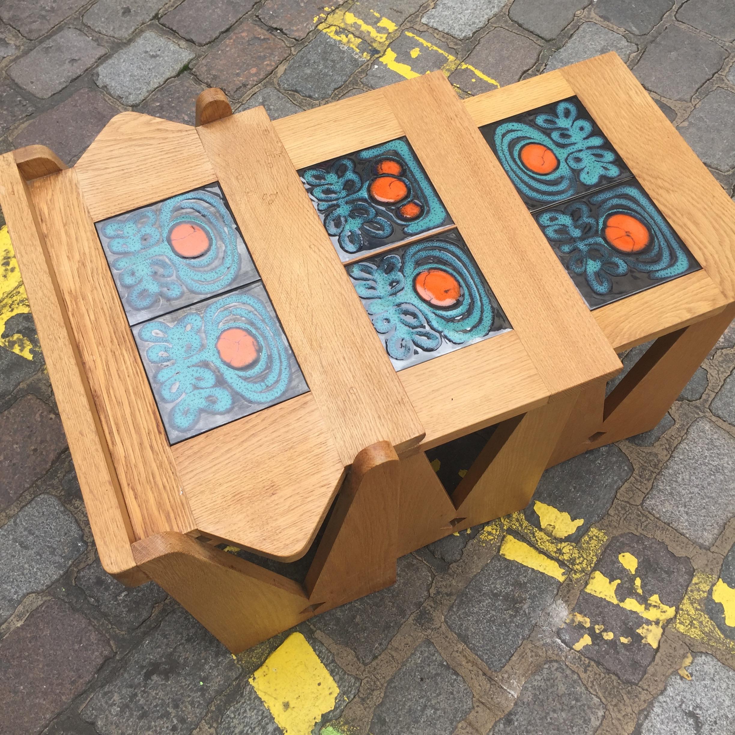 French Nesting Tables by Guillerme et Chambron, Edition Votre Maison, circa 1970