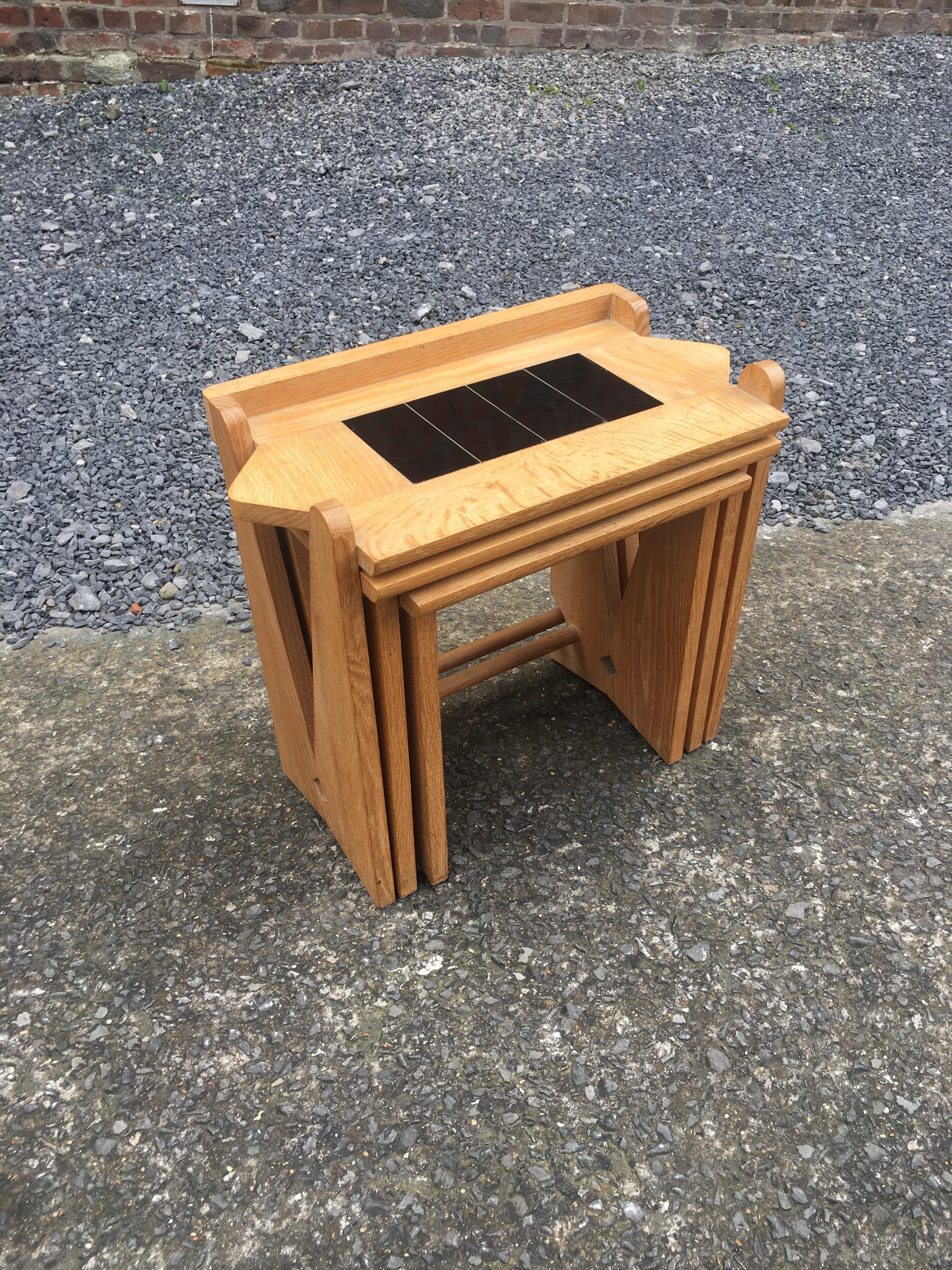 Nesting Tables by Guillerme et Chambron, Edition Votre Maison circa 1970 1