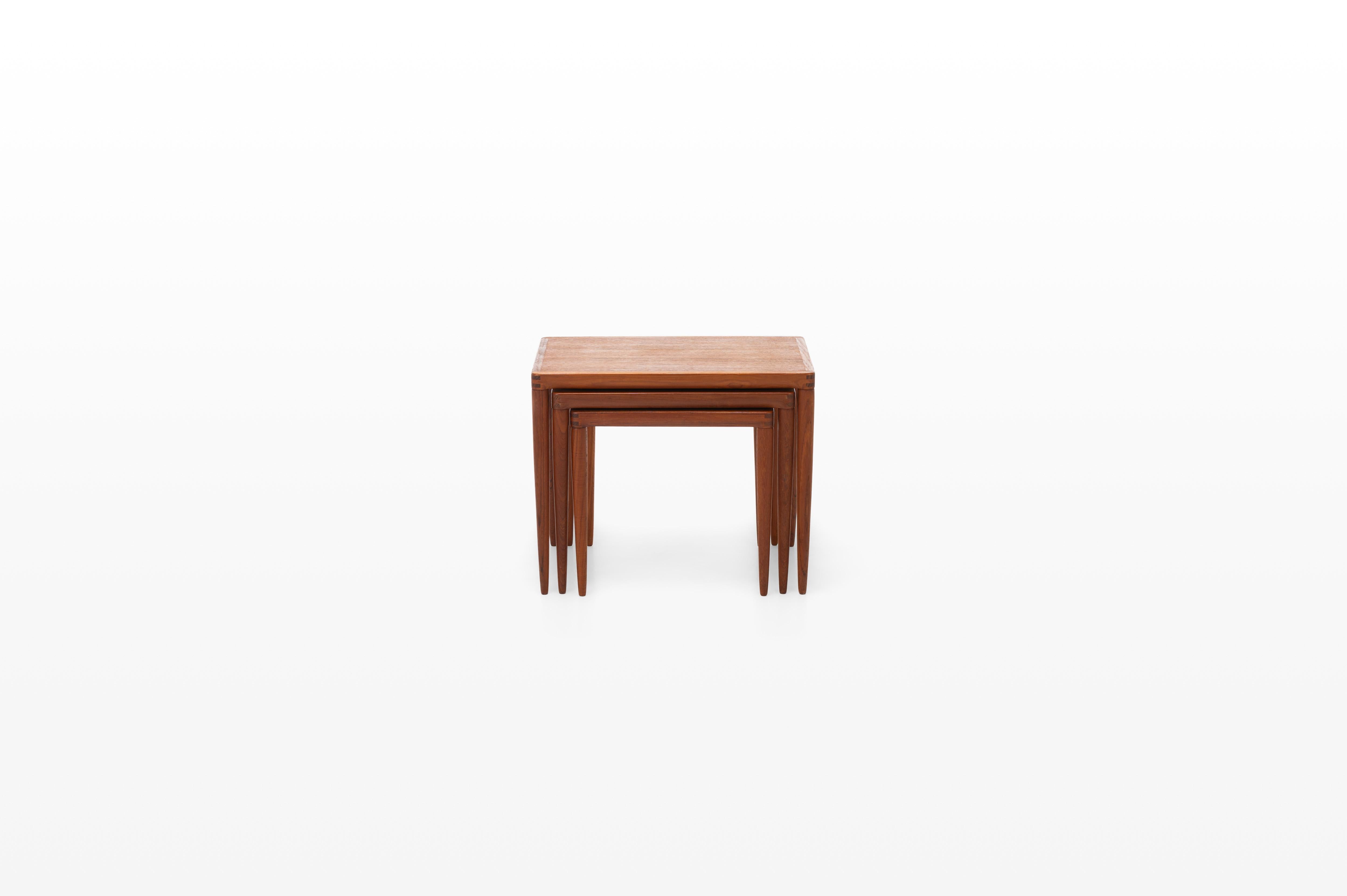 Danish Nesting tables by H.W. Klein for Bramin, Denmark 1960s For Sale