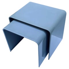 Nesting End Tables, Modern Minimalist Design, Gray, Late 20th Century