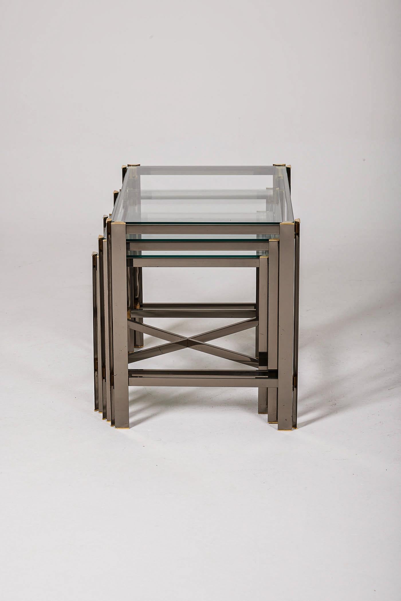 Glass Nesting tables For Sale