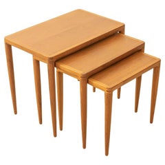 Nesting Tables from the 1960s by H.W. Klein for Bramin, Made in Denmark