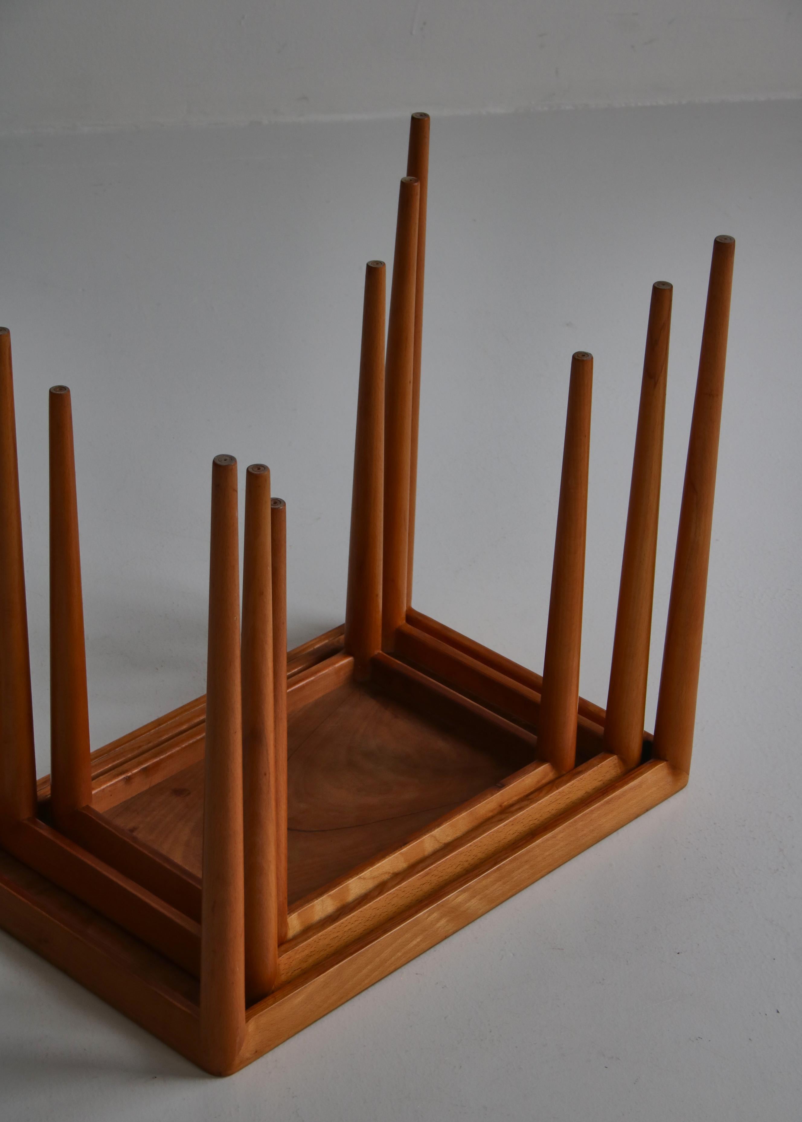 Tables gigognes en bouleau par Severin Hansen Jr. pour Haslev Møbelfabrik, Danemark en vente 9