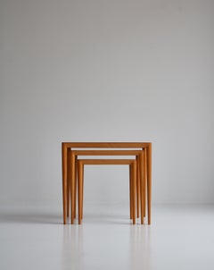 Nesting Tables in Birch by Severin Hansen Jr. for Haslev Møbelfabrik, Denmark