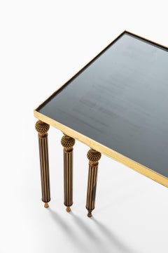 Nesting Tables in Brass and Glass Probably Produced in Italy