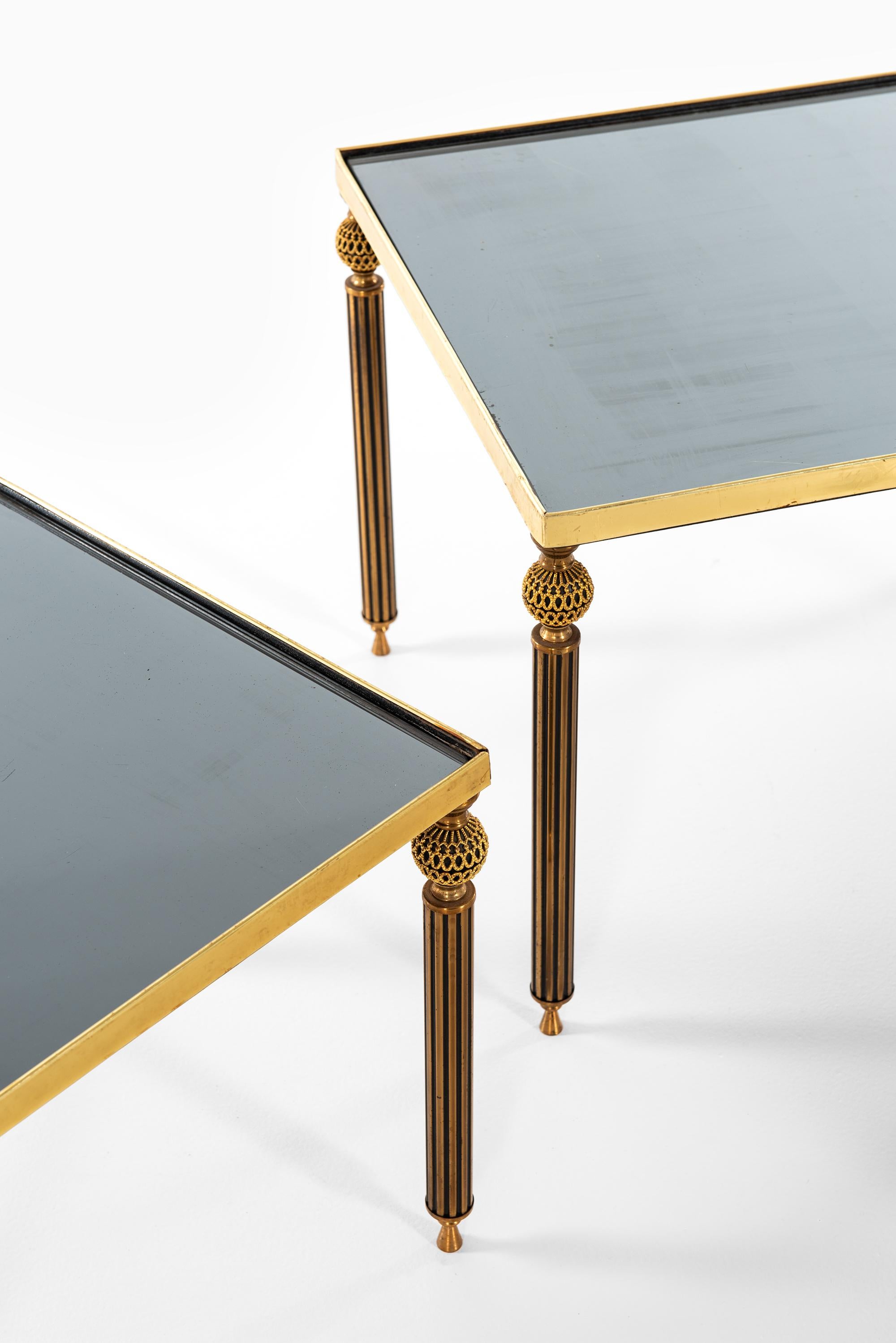 Nesting Tables in Brass and Glass Probably Produced in Italy For Sale 2