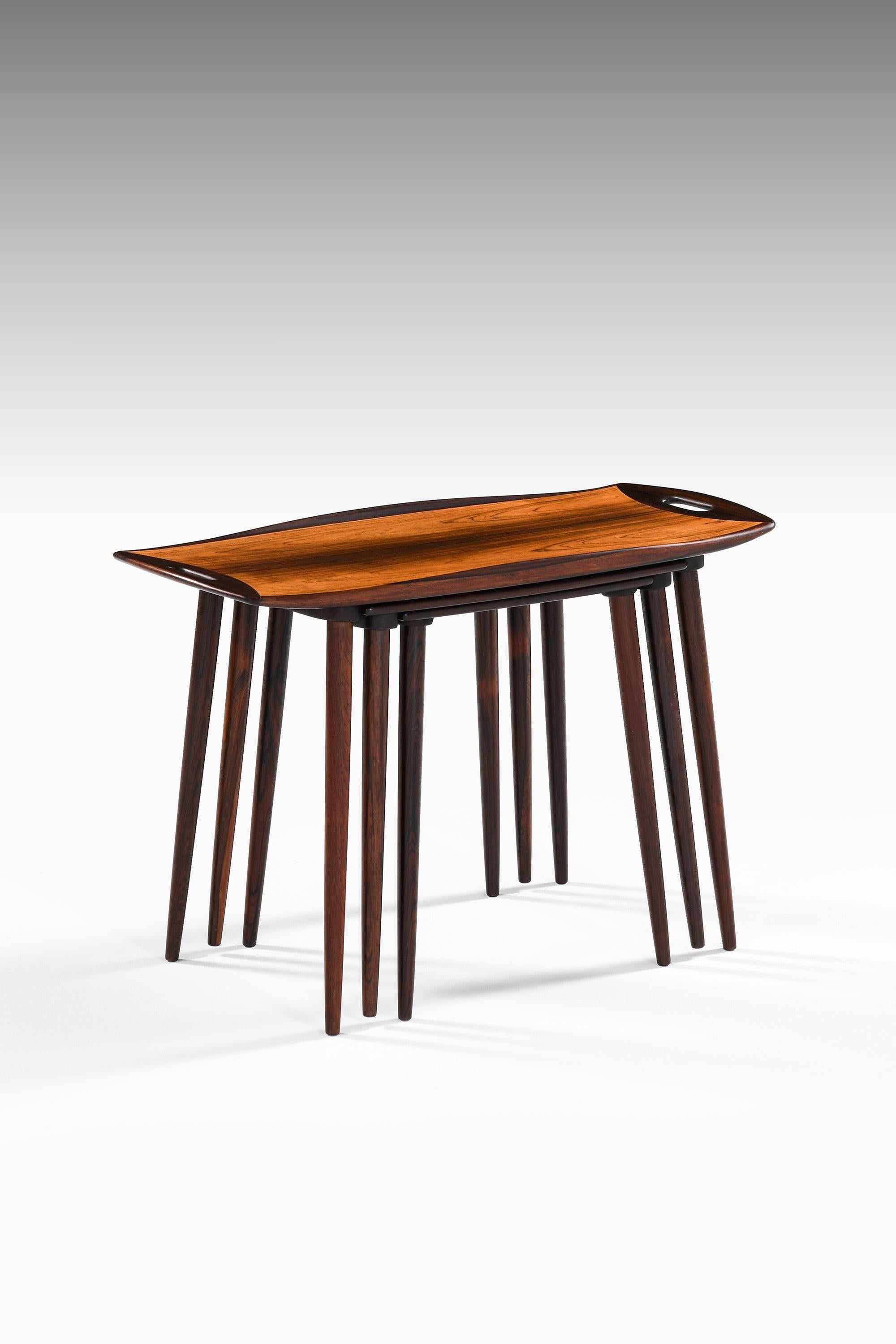 Scandinavian Modern Nesting Tables in Rosewood by Jens Quistgaard, 1964 For Sale