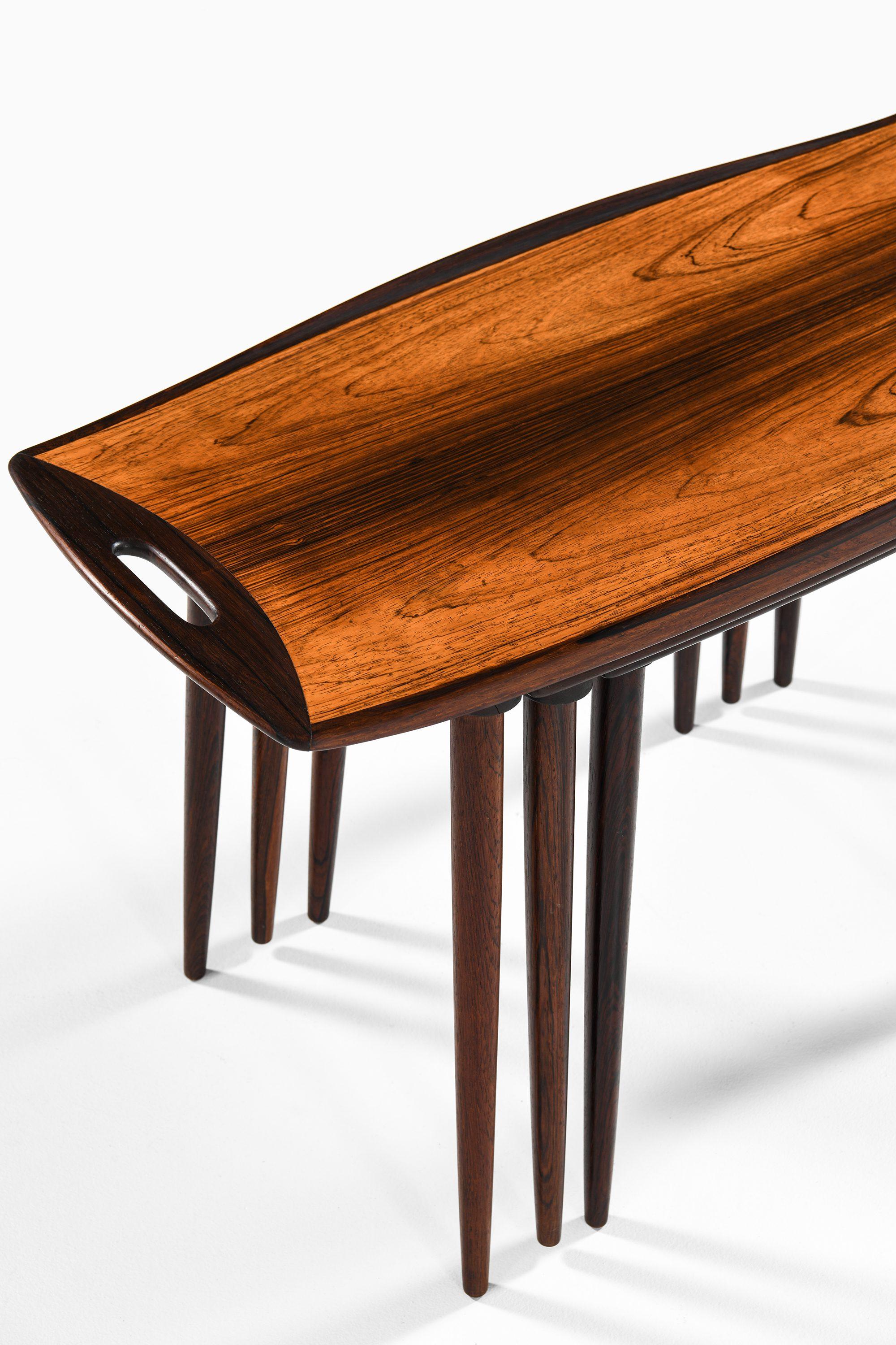 Danish Nesting Tables in Rosewood by Jens Quistgaard, 1964 For Sale