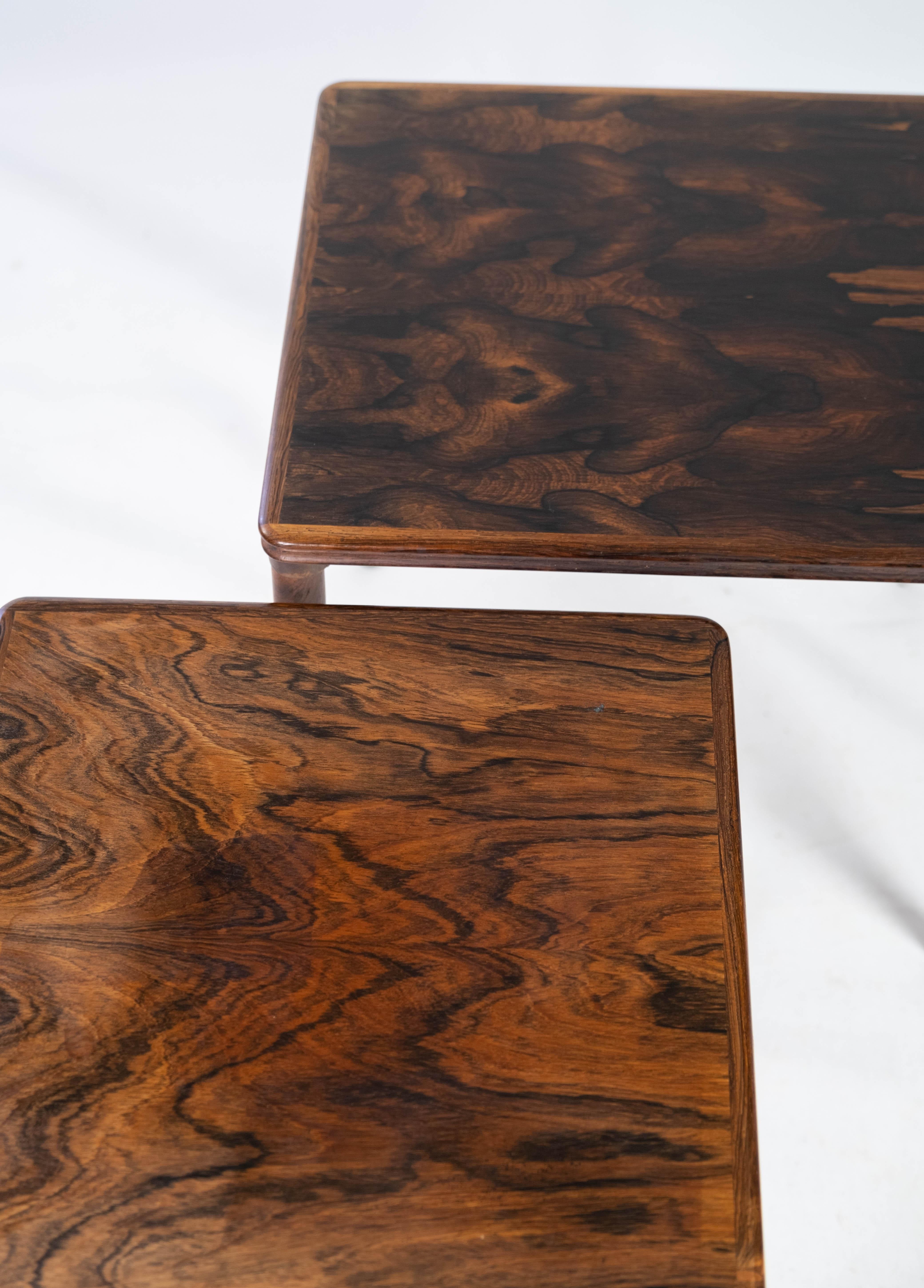 Nesting Tables in Rosewood of Danish Design from the 1960s For Sale 5