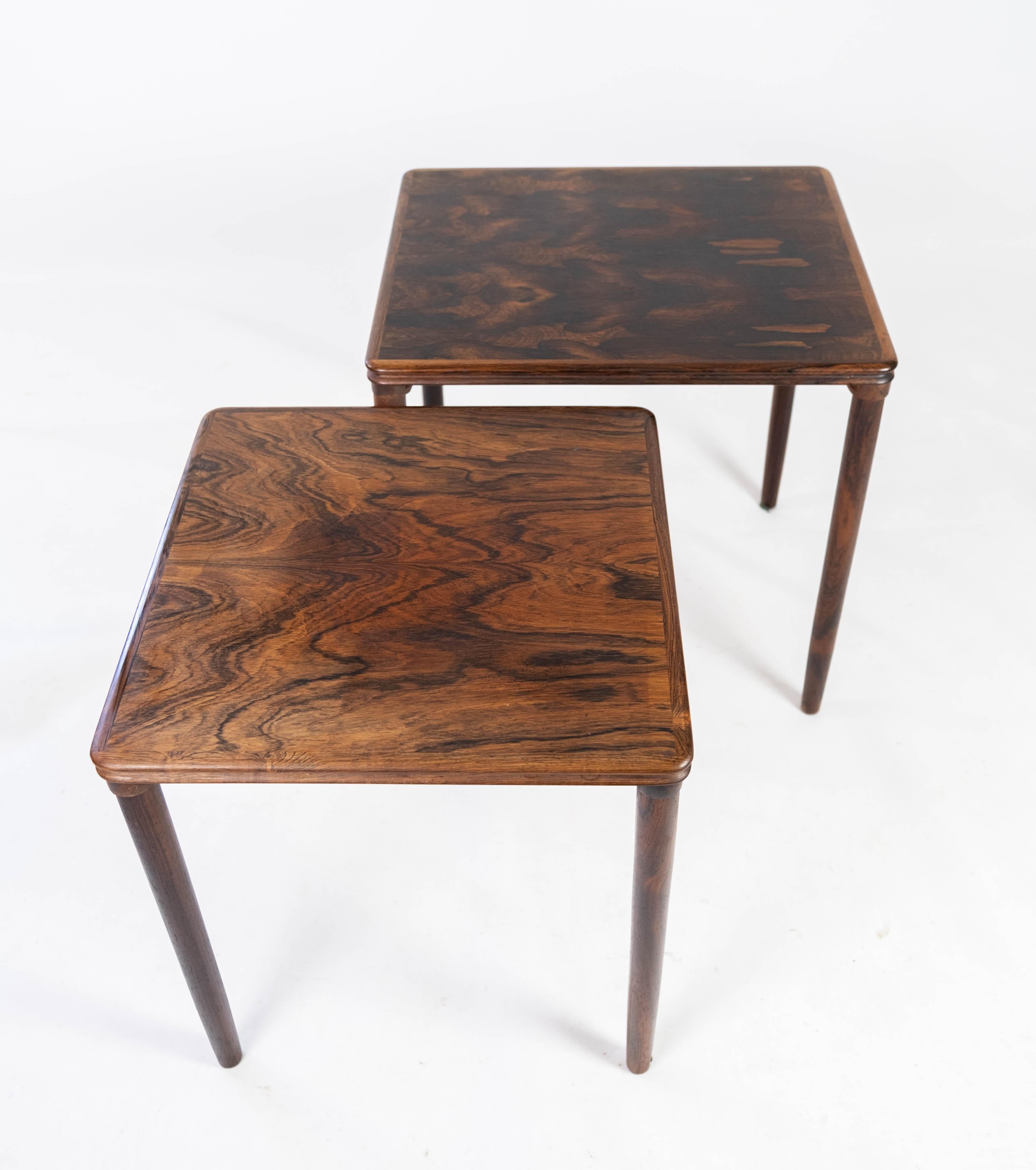Nesting Tables in Rosewood of Danish Design from the 1960s For Sale 6
