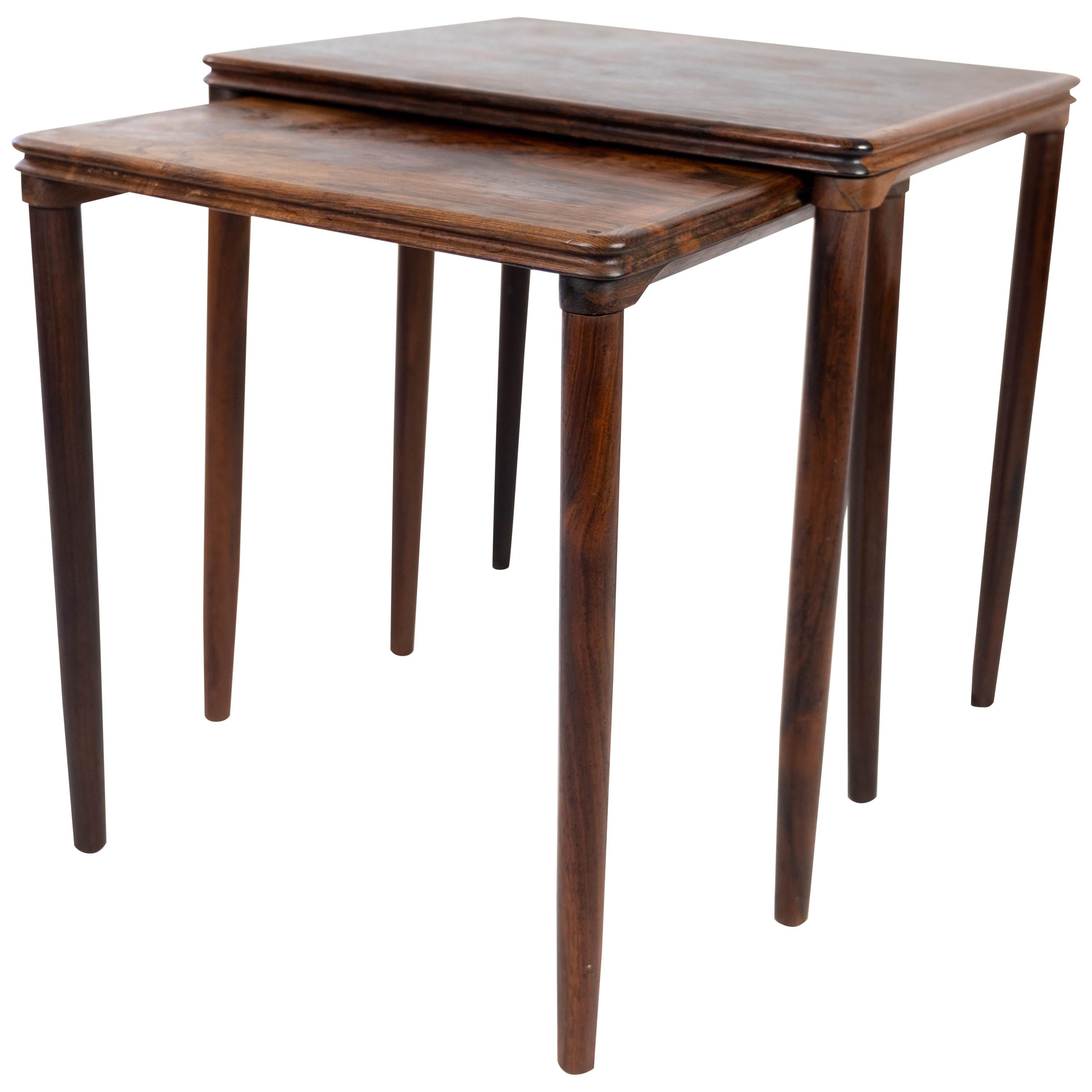 Nesting Tables in Rosewood of Danish Design from the 1960s