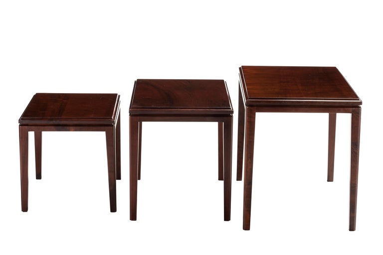 Nesting Tables in Solid Brazilian Walnut, by Binnehuis 1960s1980s