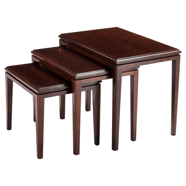 Nesting Tables in Solid Brazilian Walnut, by Binnehuis 1960s1980s