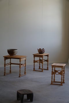 Nesting Tables in Solid Oak, Made by a Danish Cabinetmaker, Mid Century, 1960s