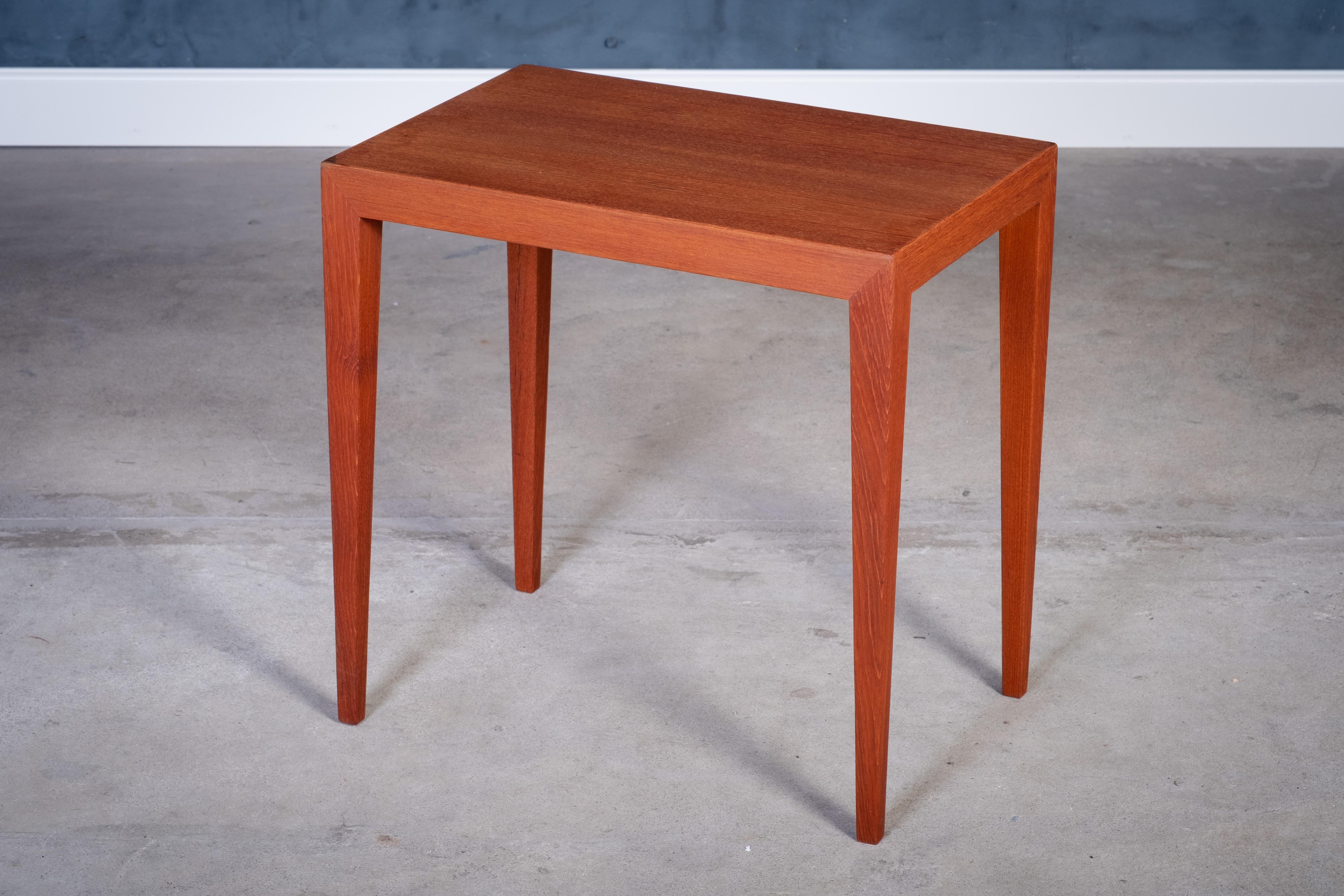 Mesas nido de teca de Severin Hansen para Haslev Møbelfabrik, Años 50, Juego de 3 en venta 2