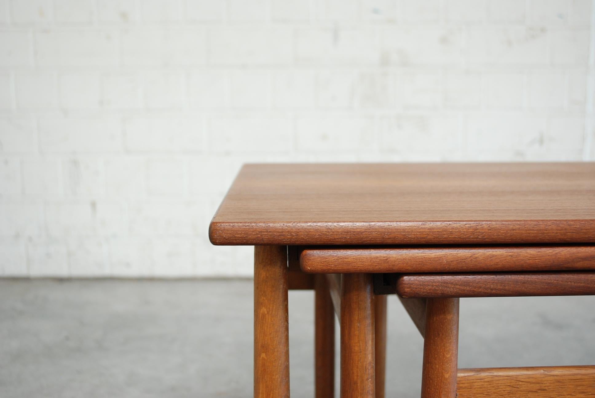 Swedish Nesting Tables in Teak by Tove & Edvard Kindt-Larsen for Seffle For Sale