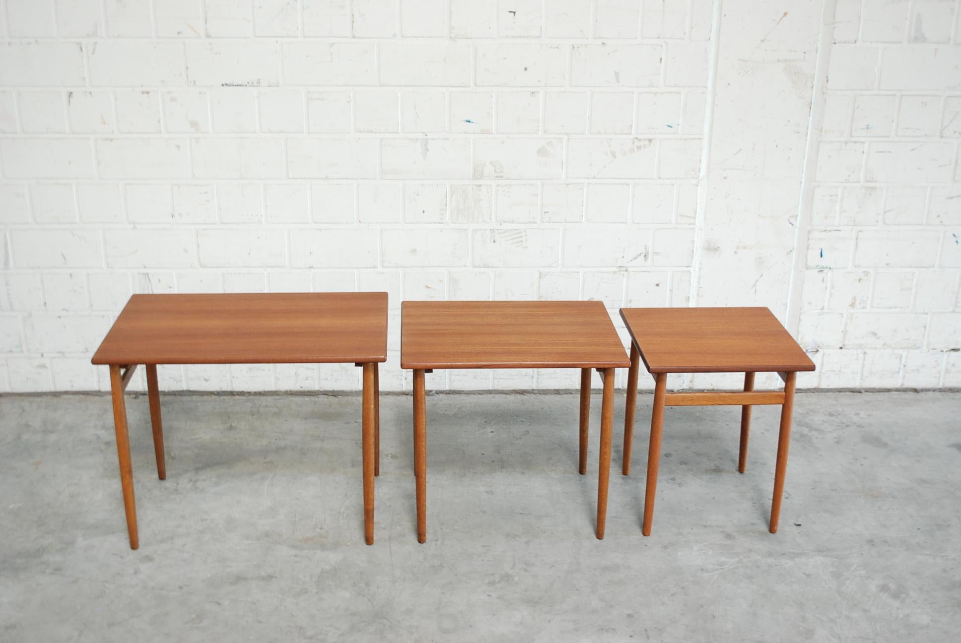 Nesting Tables in Teak by Tove & Edvard Kindt-Larsen for Seffle In Good Condition For Sale In Munich, Bavaria