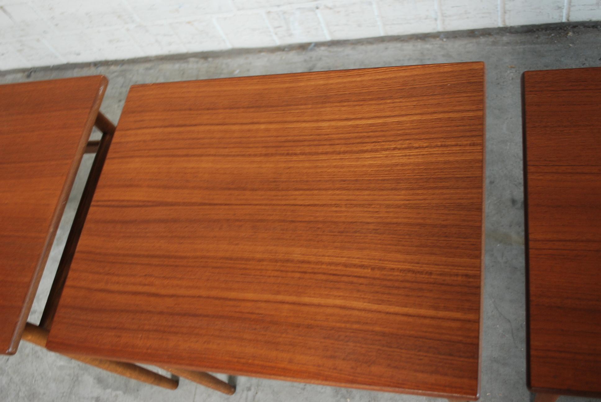 Nesting Tables in Teak by Tove & Edvard Kindt-Larsen for Seffle For Sale 1