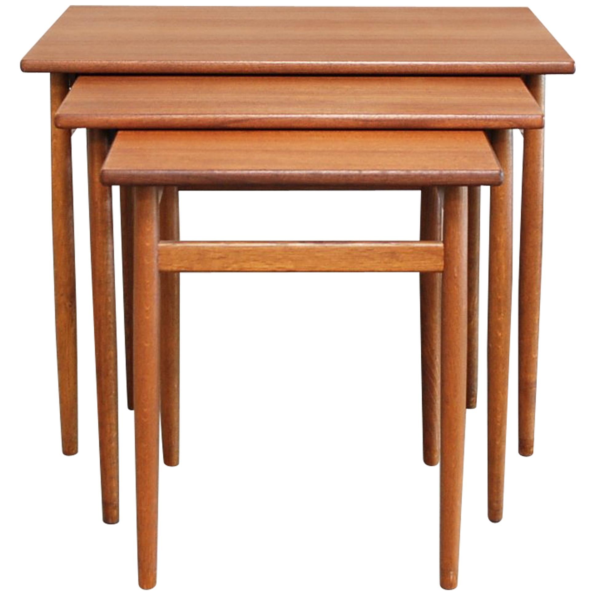 Tavolini in teak di Tove & Edvard Kindt-Larsen per Seffle