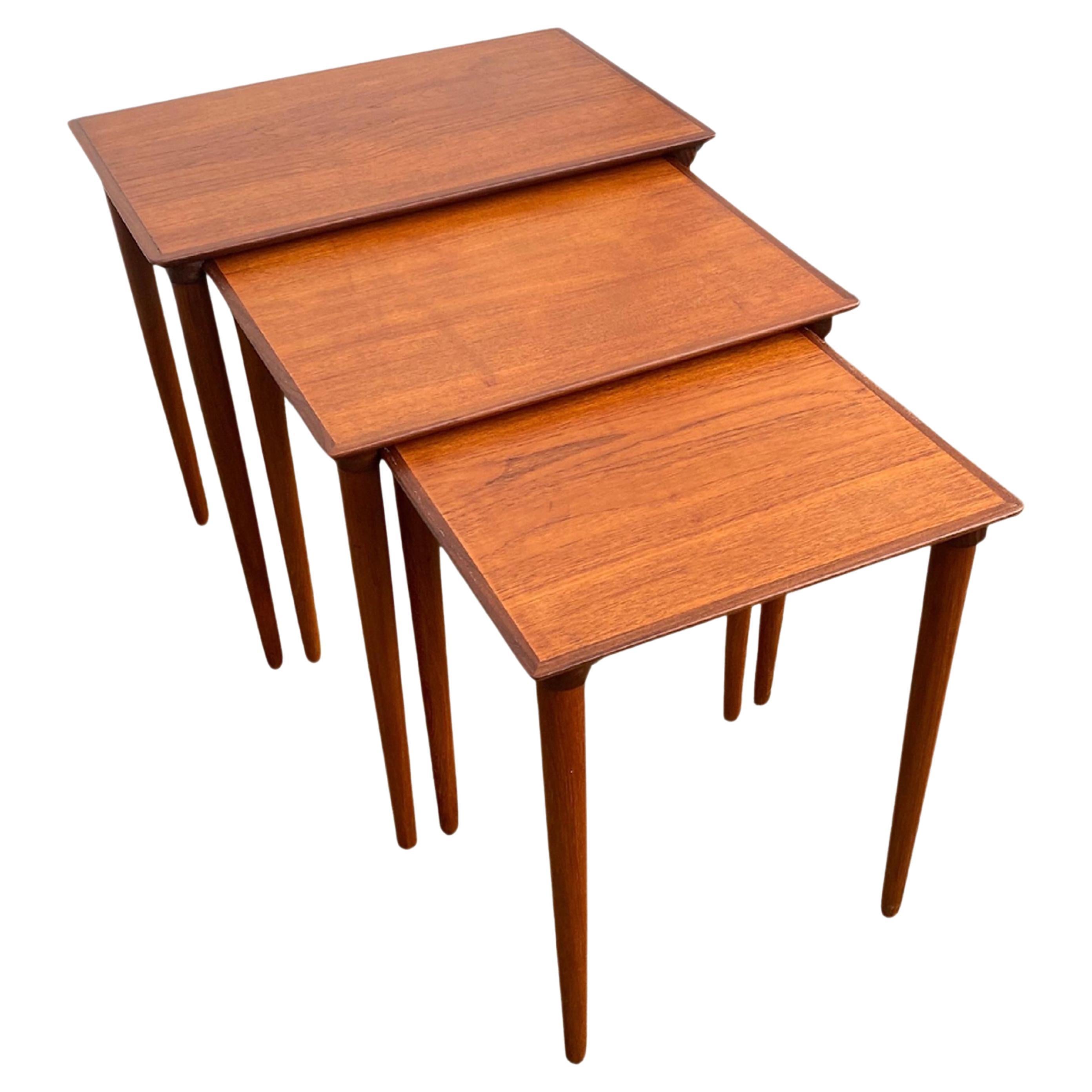 Nesting Tables in Teak, Classics Mid-Century Danish