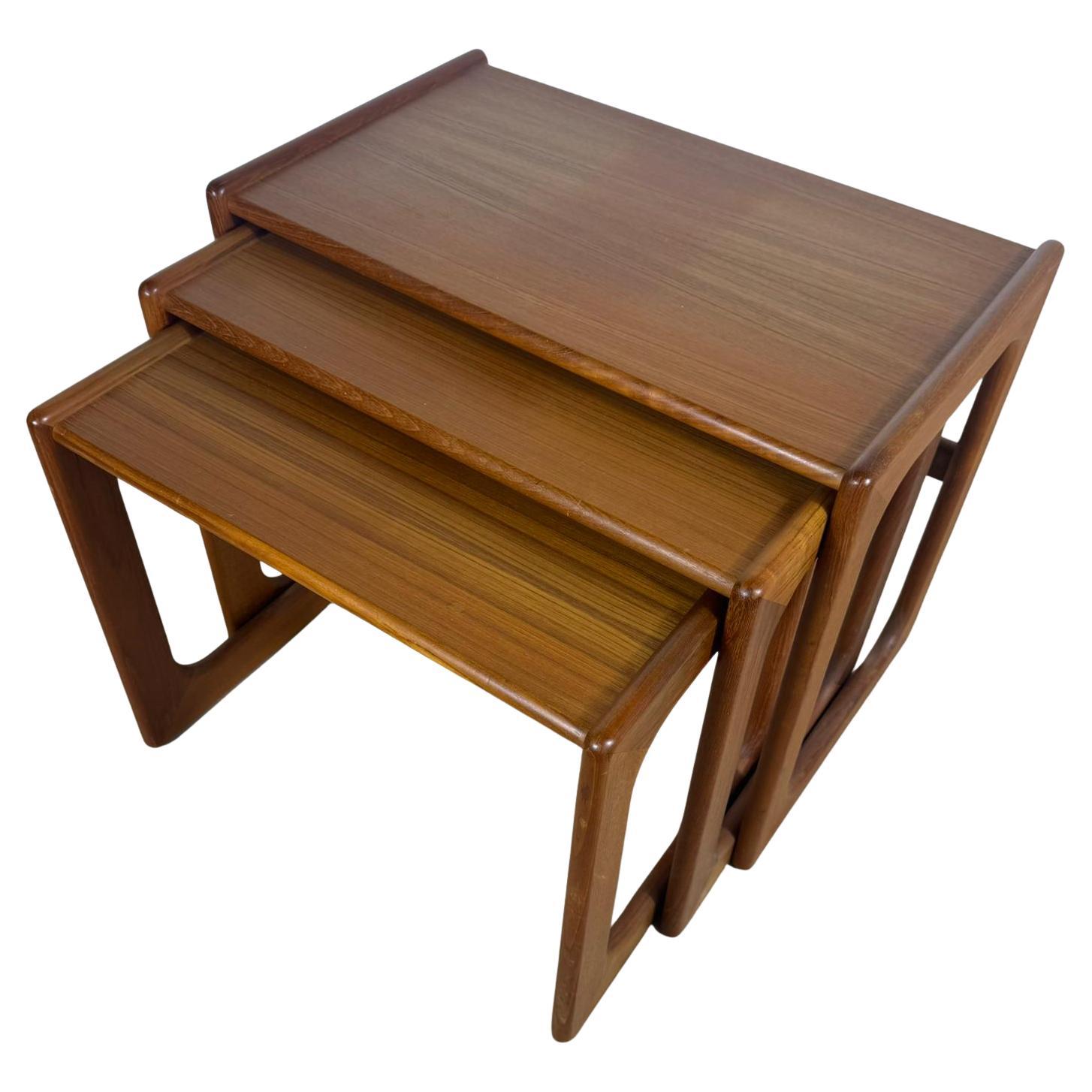 Nesting tables in teak, Denmark 1960