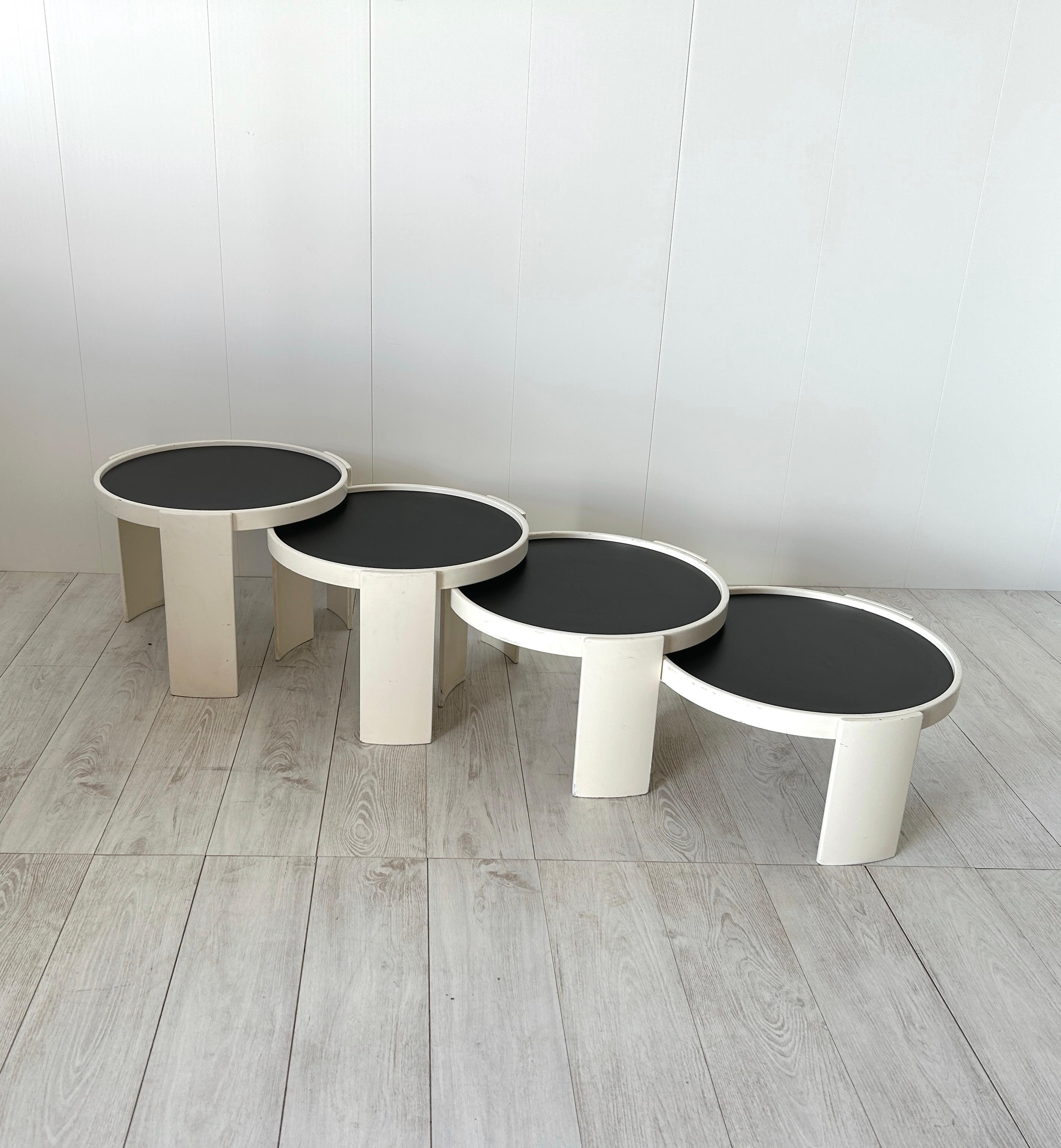 Nesting Tables Mod. 780 by Gianfranco Frattini, Cassina In Good Condition In Rivoli, IT