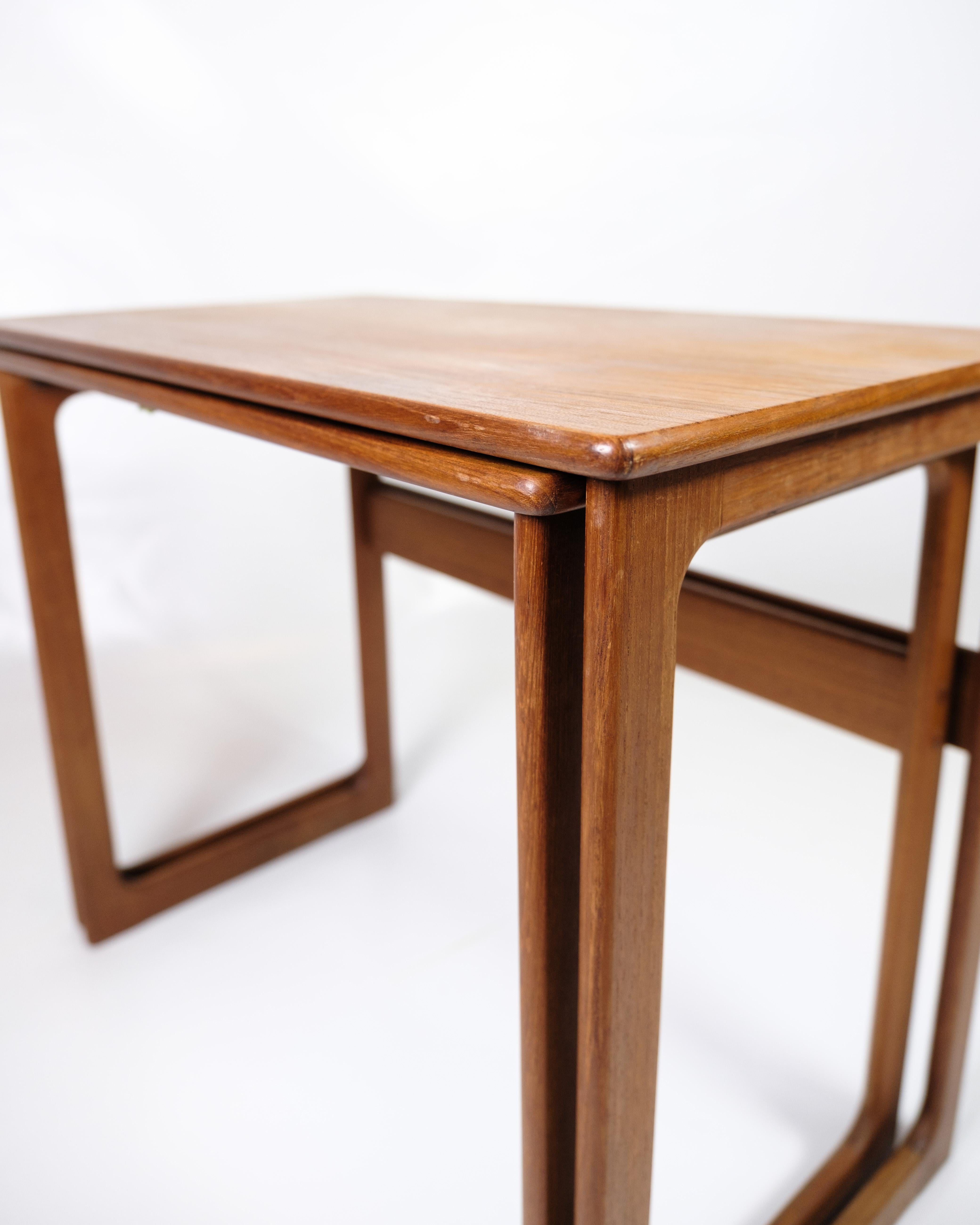 Nesting Tables Model 219 Made In Teak By Johannes Andersen & Illum Wikkelsø For Sale 1
