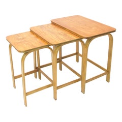 Nesting Tables Model 741 Designed by Axel Larsson 1930s for Bodafors