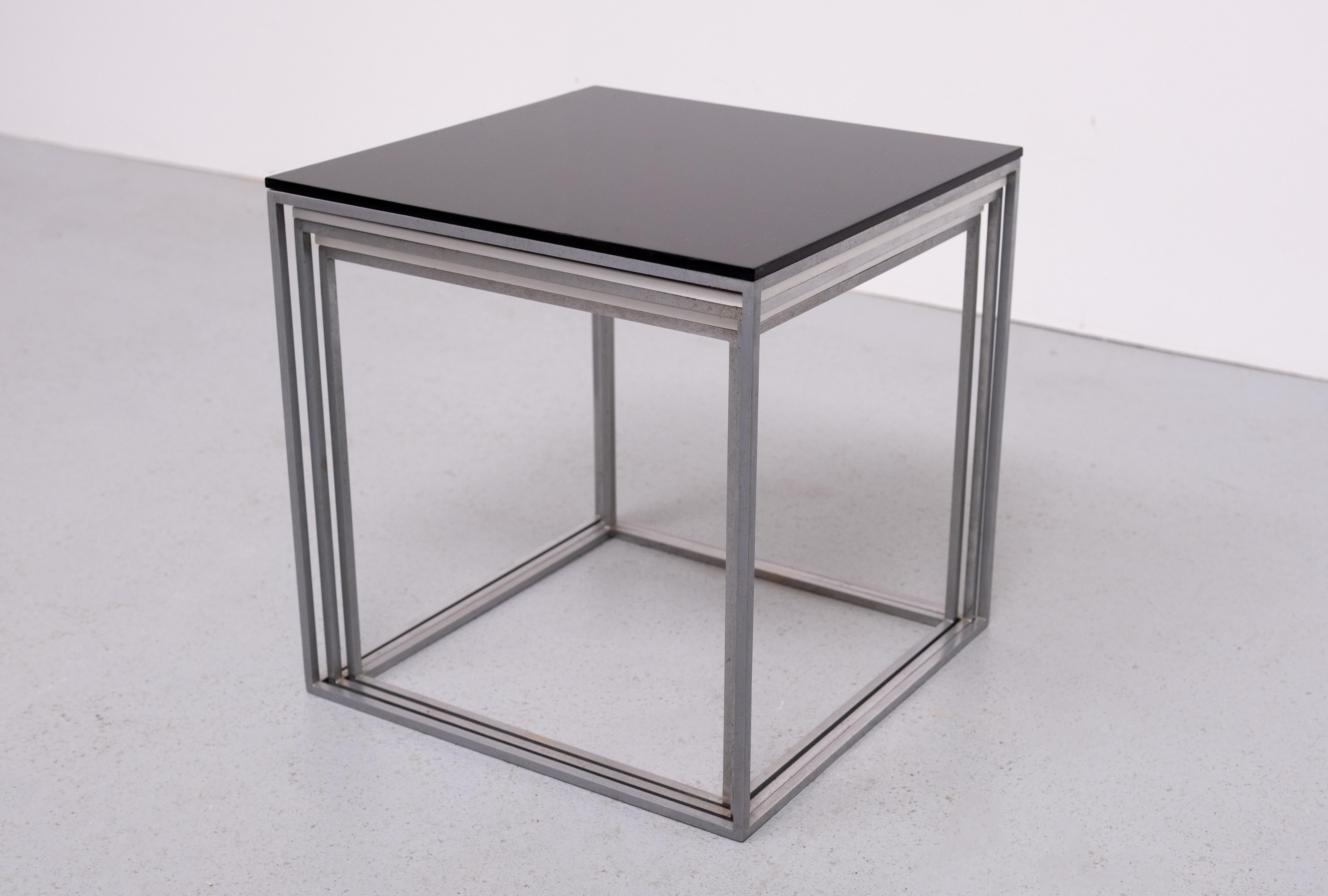 Nesting Tables model PK-71 designed by Poul Kjærholm.  by E. Kold Christensen In Good Condition For Sale In Den Haag, NL