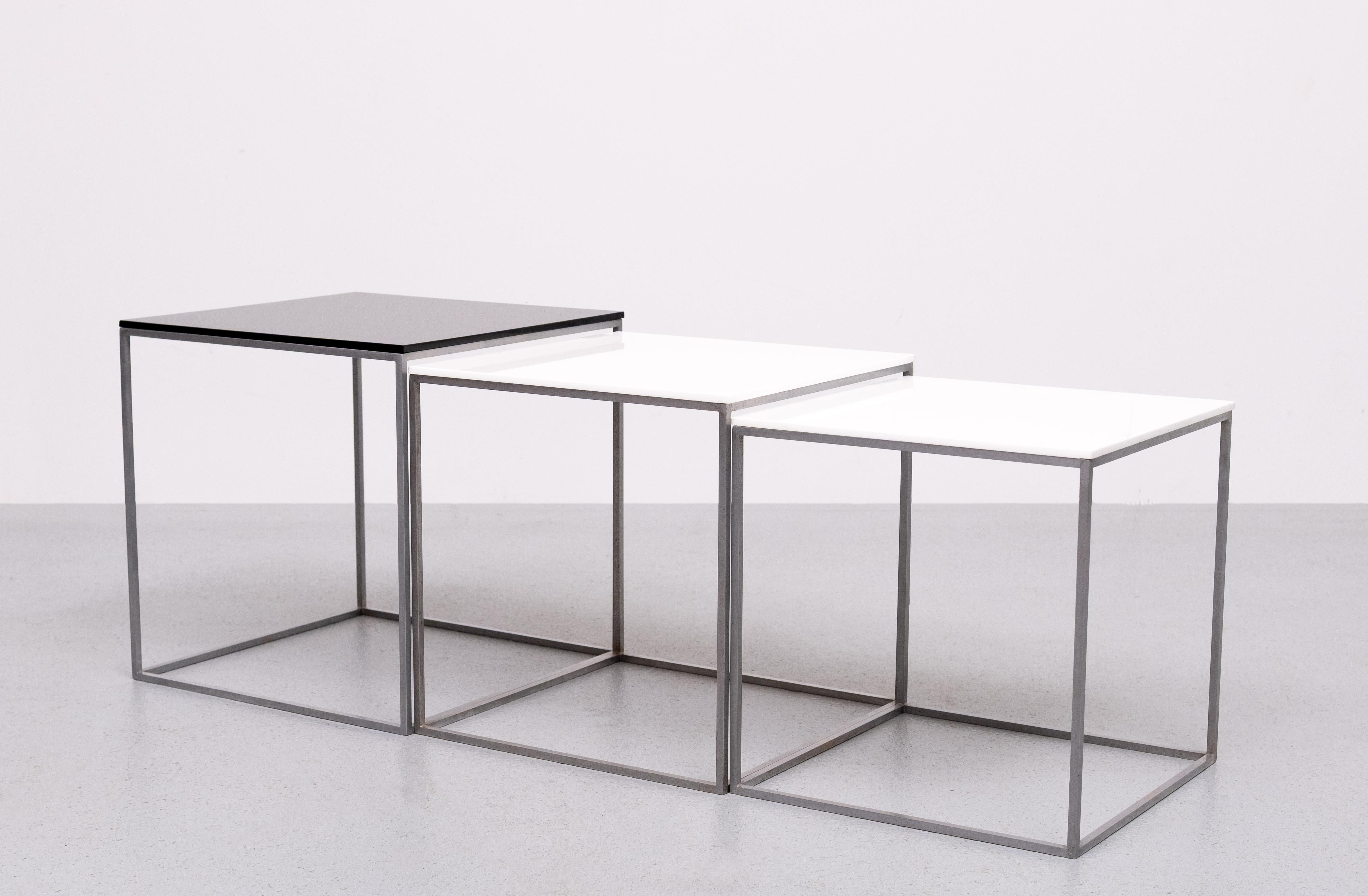 Mid-20th Century Nesting Tables model PK-71 designed by Poul Kjærholm.  by E. Kold Christensen For Sale