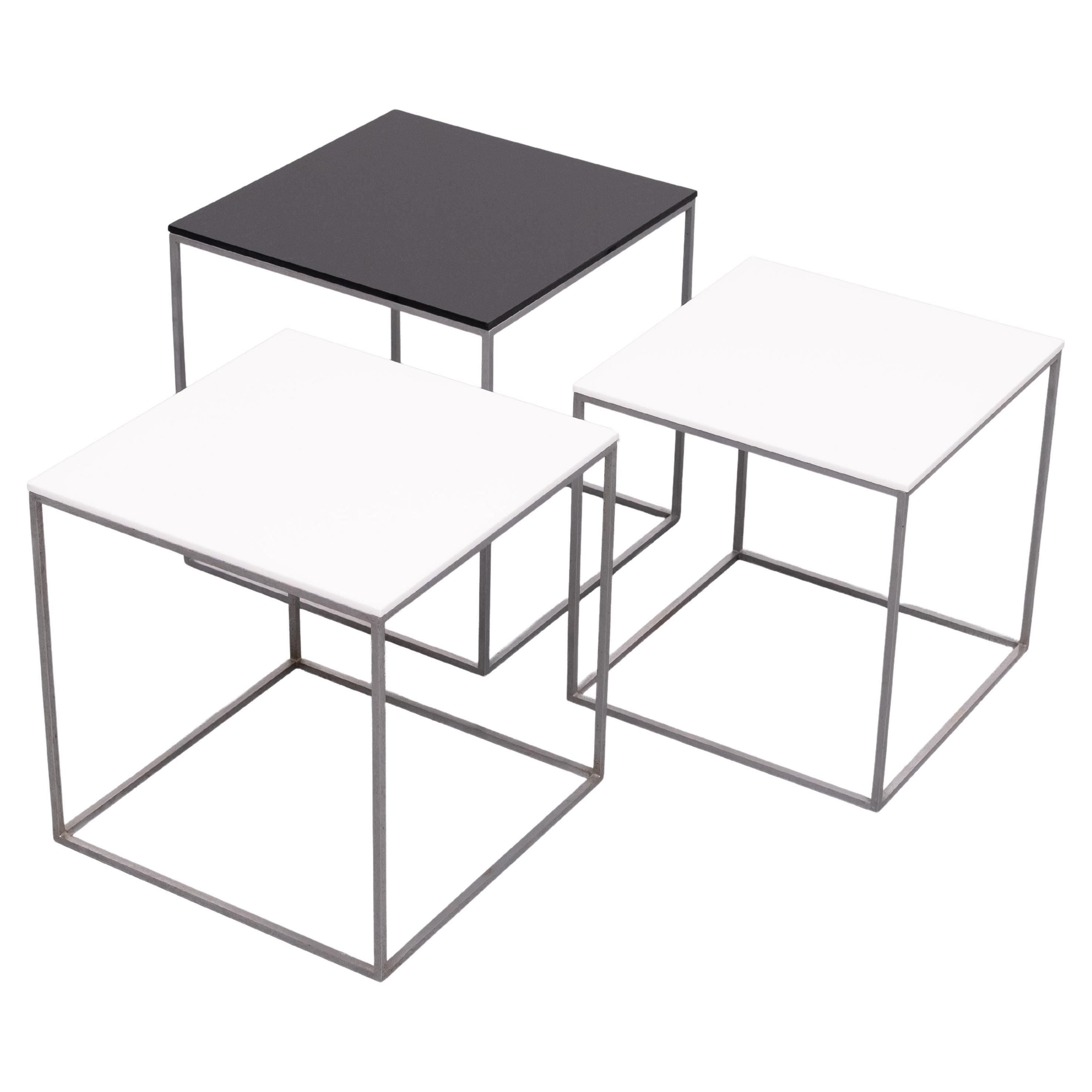 Nesting Tables model PK-71 designed by Poul Kjærholm.  by E. Kold Christensen For Sale
