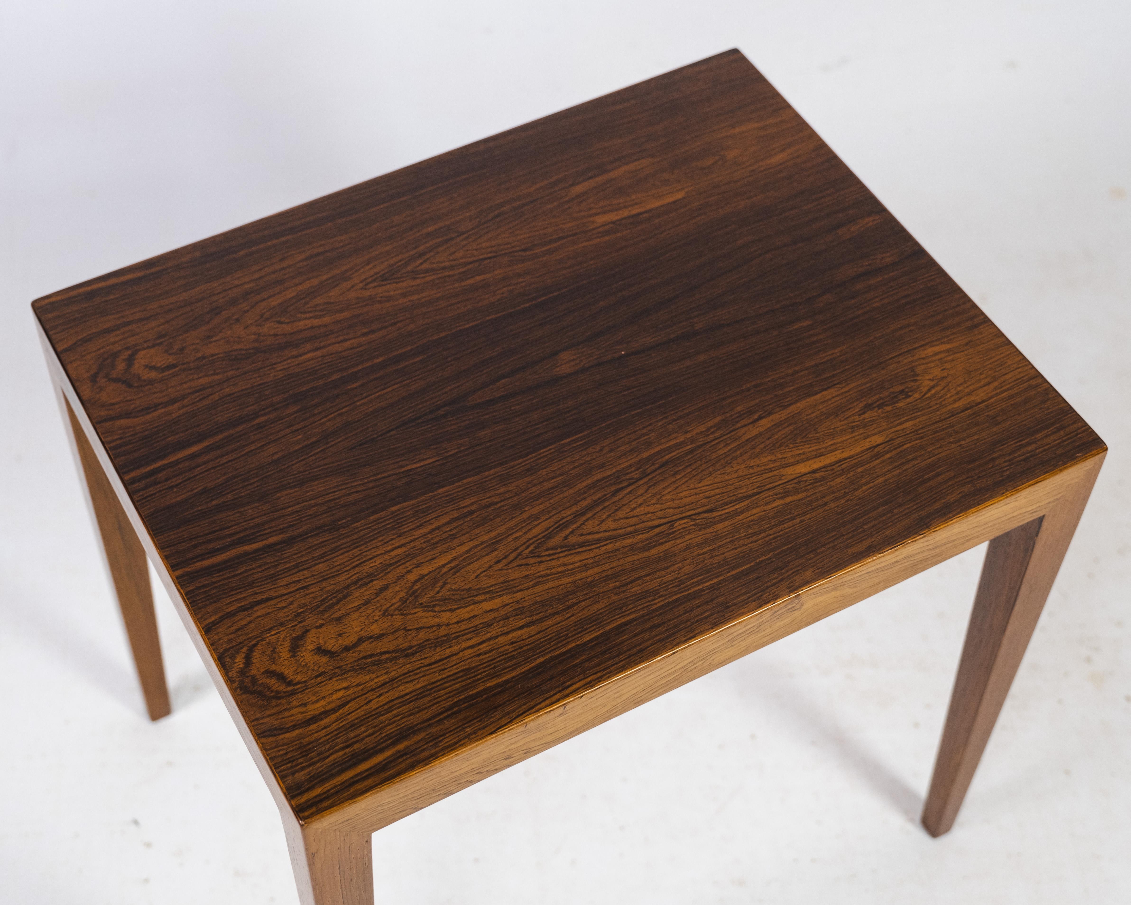 Mid-Century Modern Nesting Tables Made In Rosewood By Severin Hansen, Haslev Møbelfabrik, 1960 For Sale