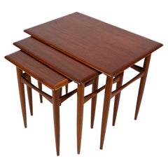 Vintage Nesting Tables / Stacking Tables of Danish Design in Teak Wood From The 1960's 