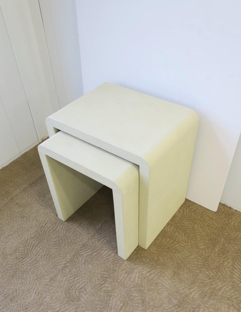 Nesting Tables with Waterfall Edge, Set at 1stDibs