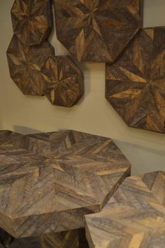 Nestle Console and Wall Plaque in Reclaimed Wood