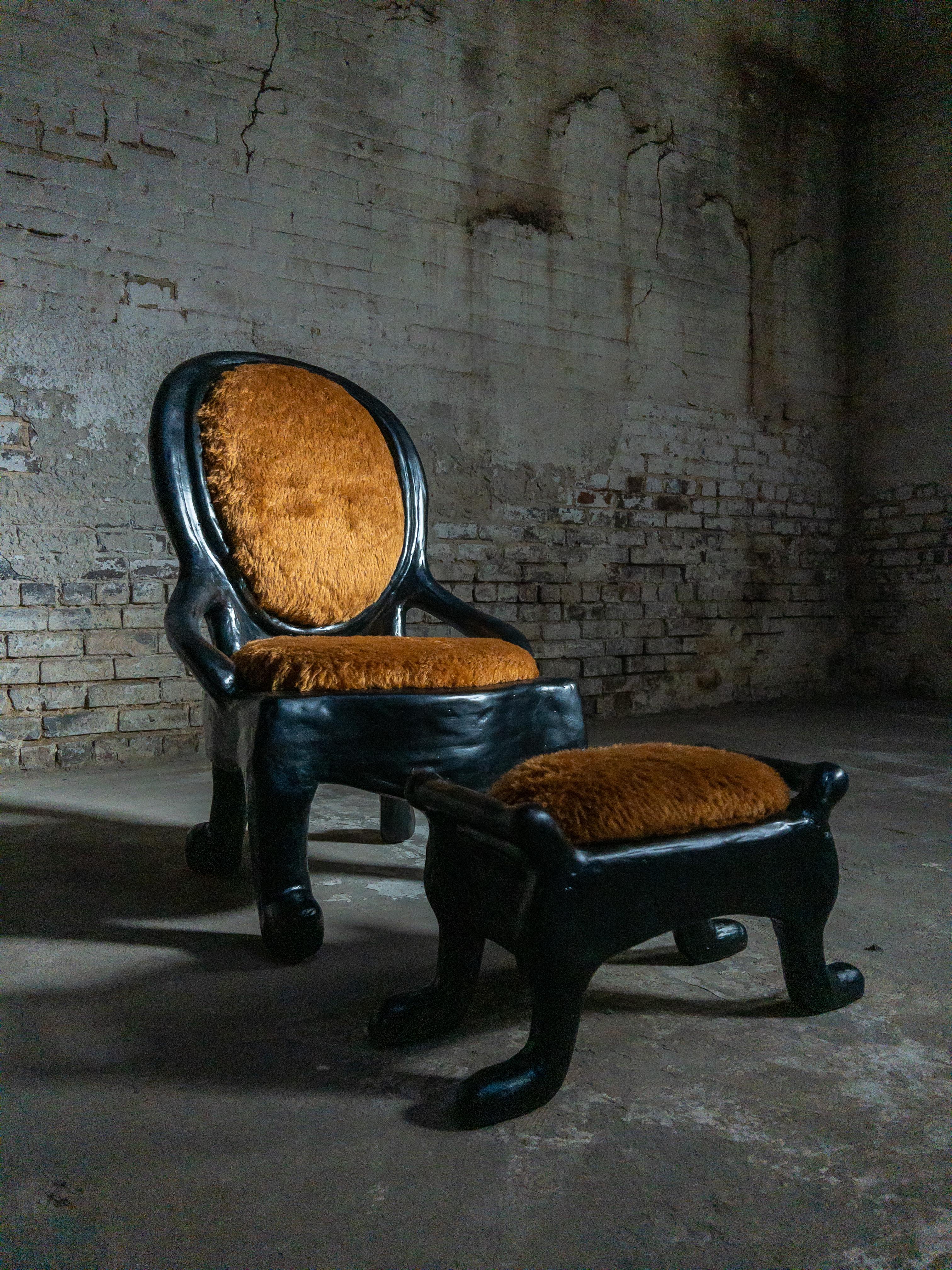 Nestle Lounge Chair Gypsum & Fiberglass by Brent Warr Studios In New Condition For Sale In Bainbridge, GA