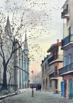 New Orleans, Pirate's Alley French Quarter landscape painting
