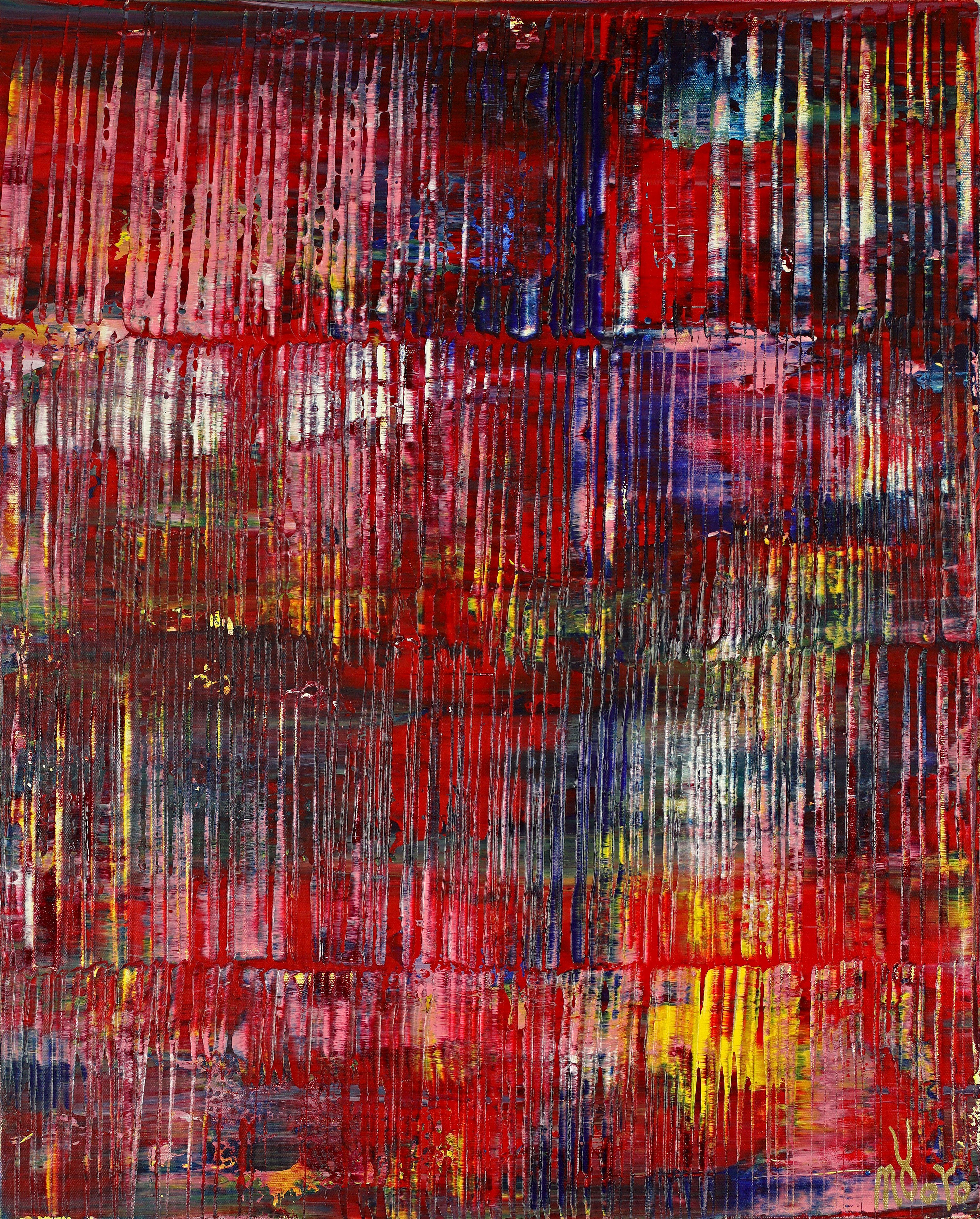 Cuestión de naturaleza 7 (Luces de fuego), Técnica mixta sobre lienzo - Mixed Media Art de Nestor Toro