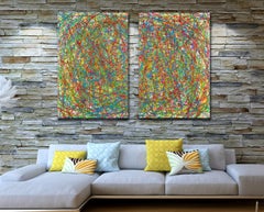 Colorful display of affection 2, Mixed Media on Canvas