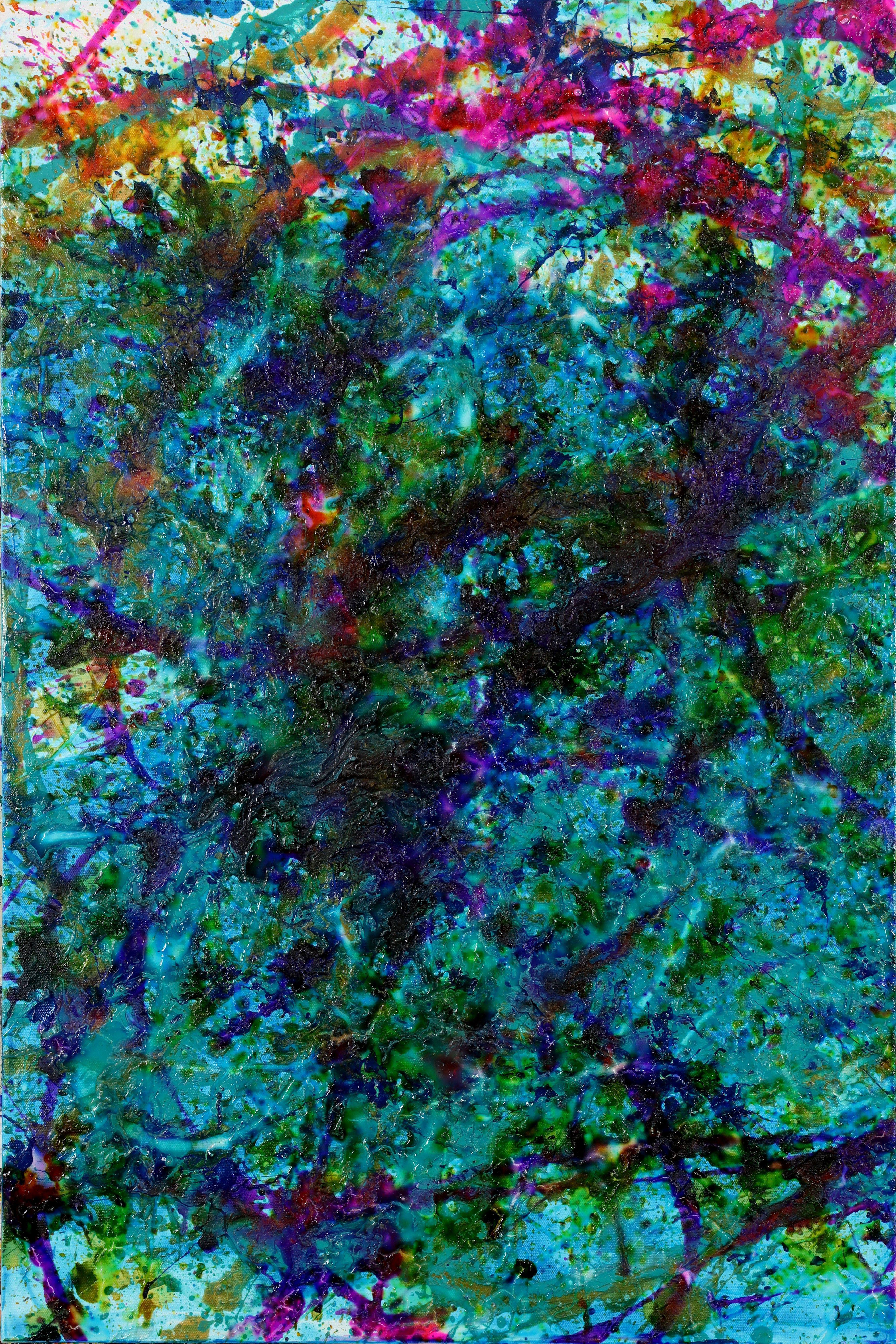 Immersed in turquoise, Mixed Media on Canvas 2