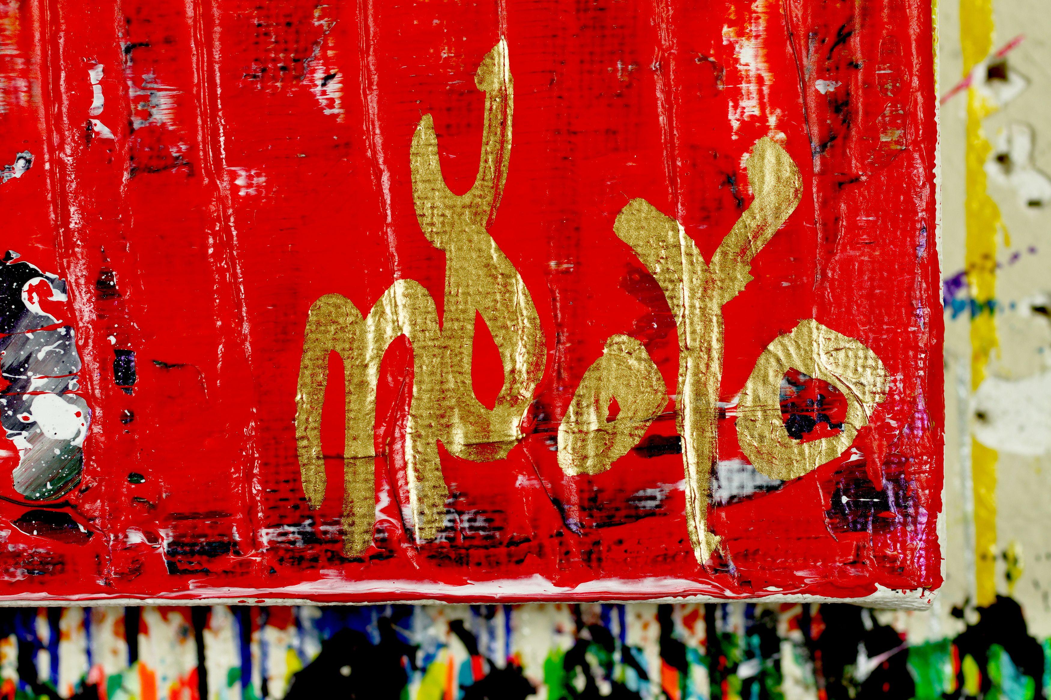 abstrakte feurige Malerei  acryl auf Leinwand  von der Natur inspiriert    Dieses Kunstwerk wurde durch das Übereinanderlegen und Mischen dünner Schichten von Gebrannter Siena, Gelb, Magenta und Rot erstellt.    Bereit zum Aufhängen    Ich lege ein