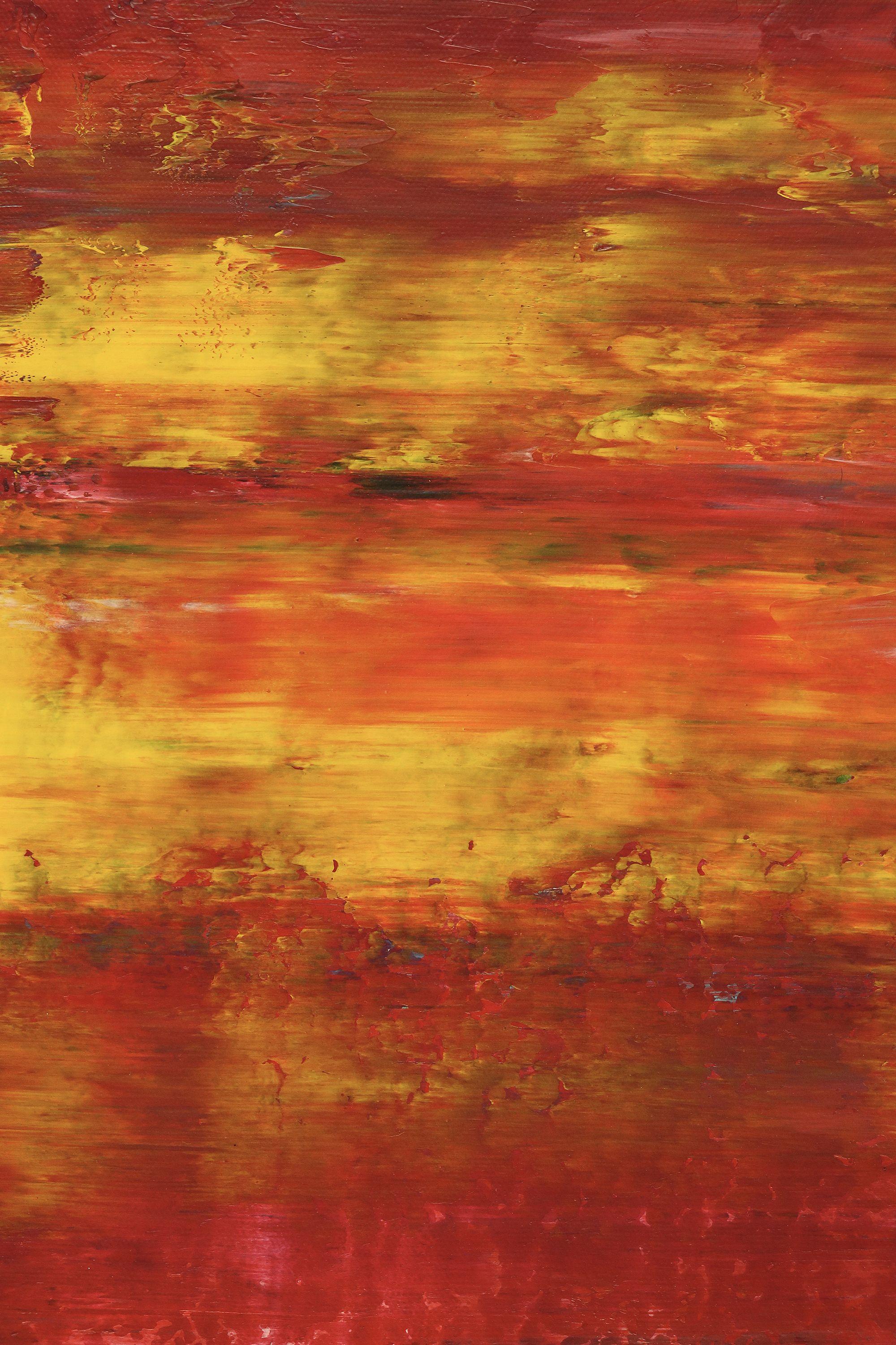 Rojo infinito (Fiery spectra) 2, Mixed Media on Canvas For Sale 1