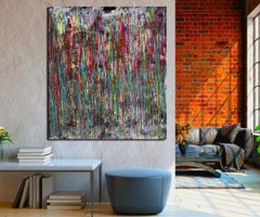 Volcanic lightning (Earth formations), Mixed Media on Canvas