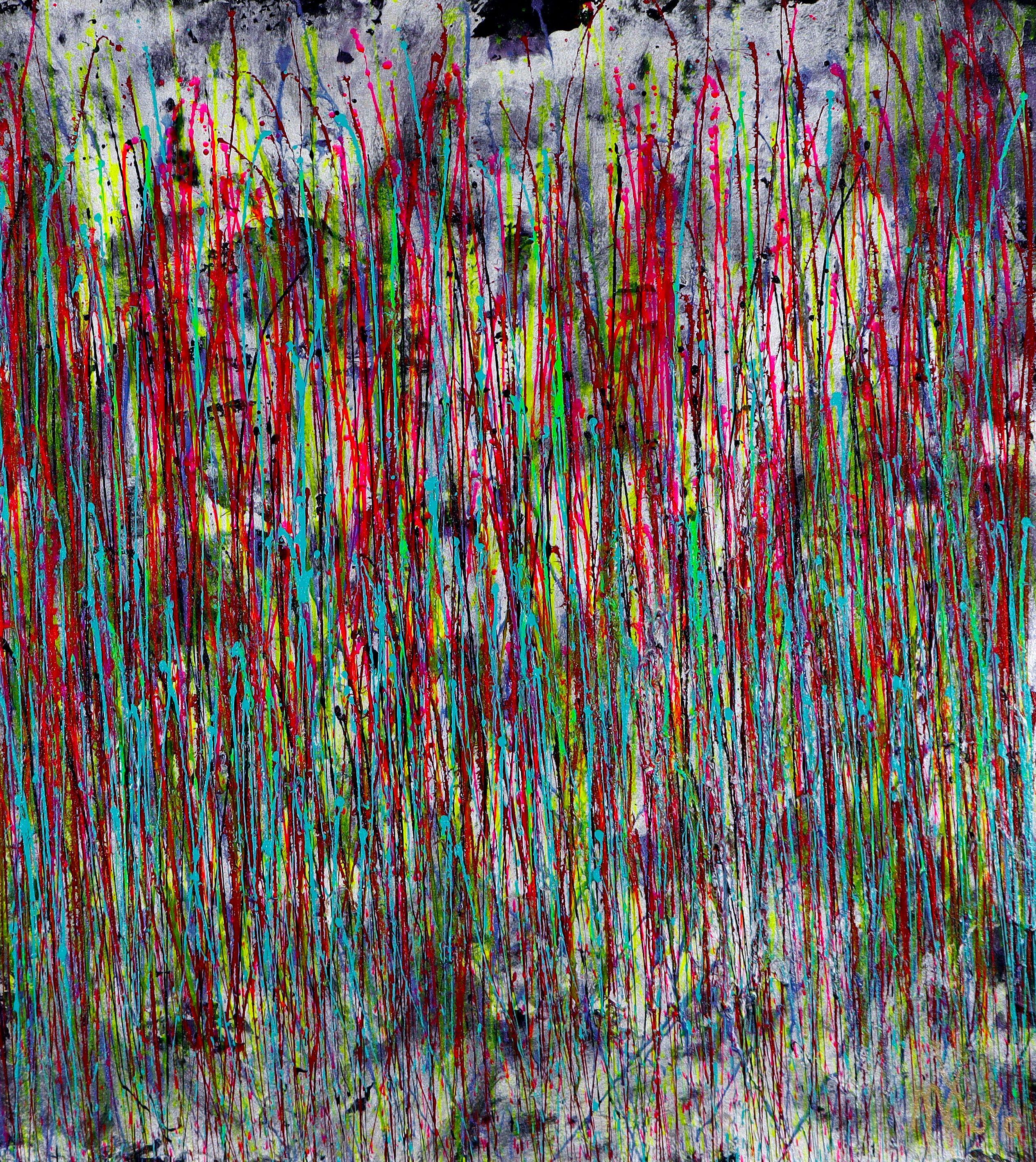 Volcanic lightning (Earth formations), Mixed Media on Canvas - Mixed Media Art by Nestor Toro