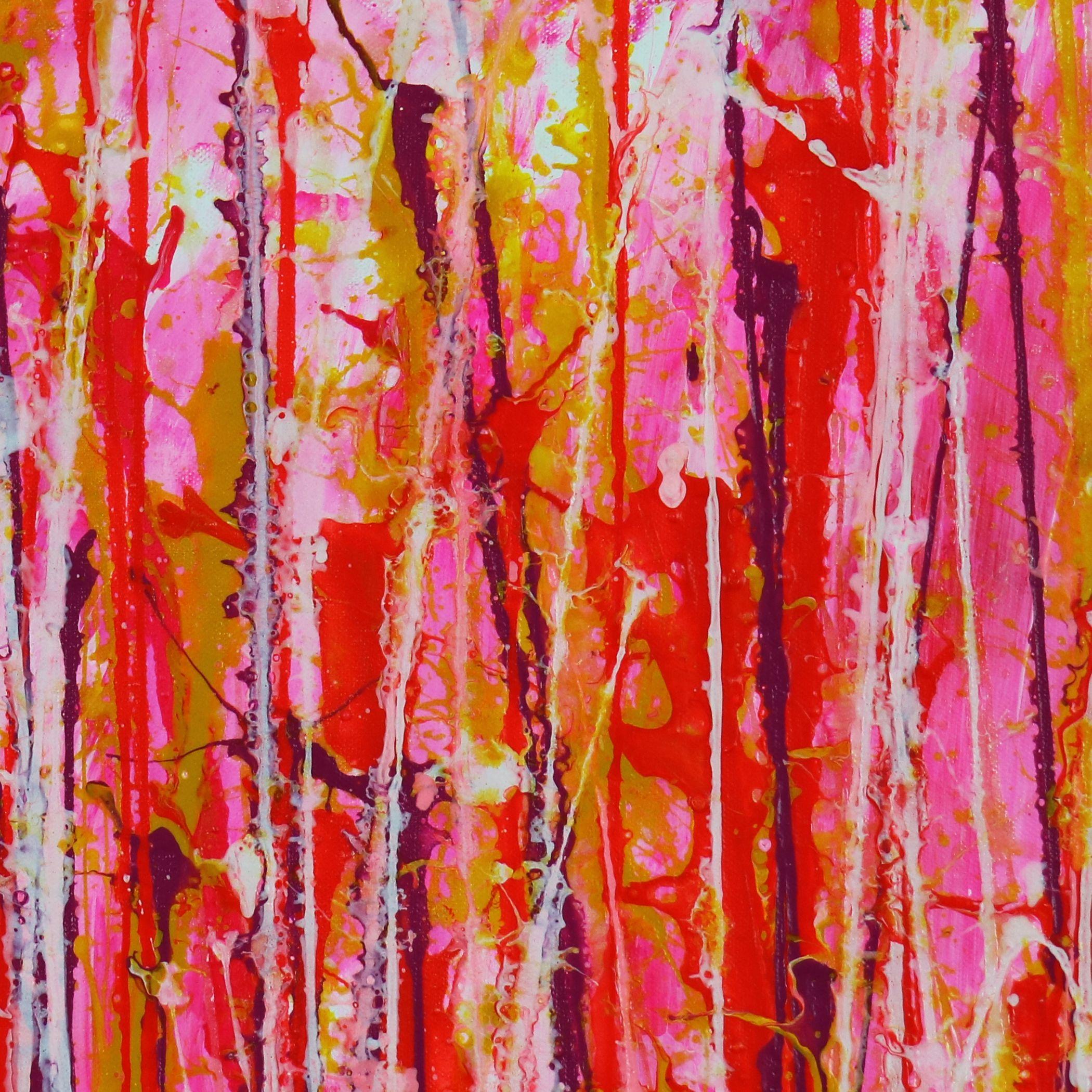 A Closer Look (Forever Pink Los Angeles Sunset), Gemälde, Acryl auf Leinwand (Abstrakt), Painting, von Nestor Toro